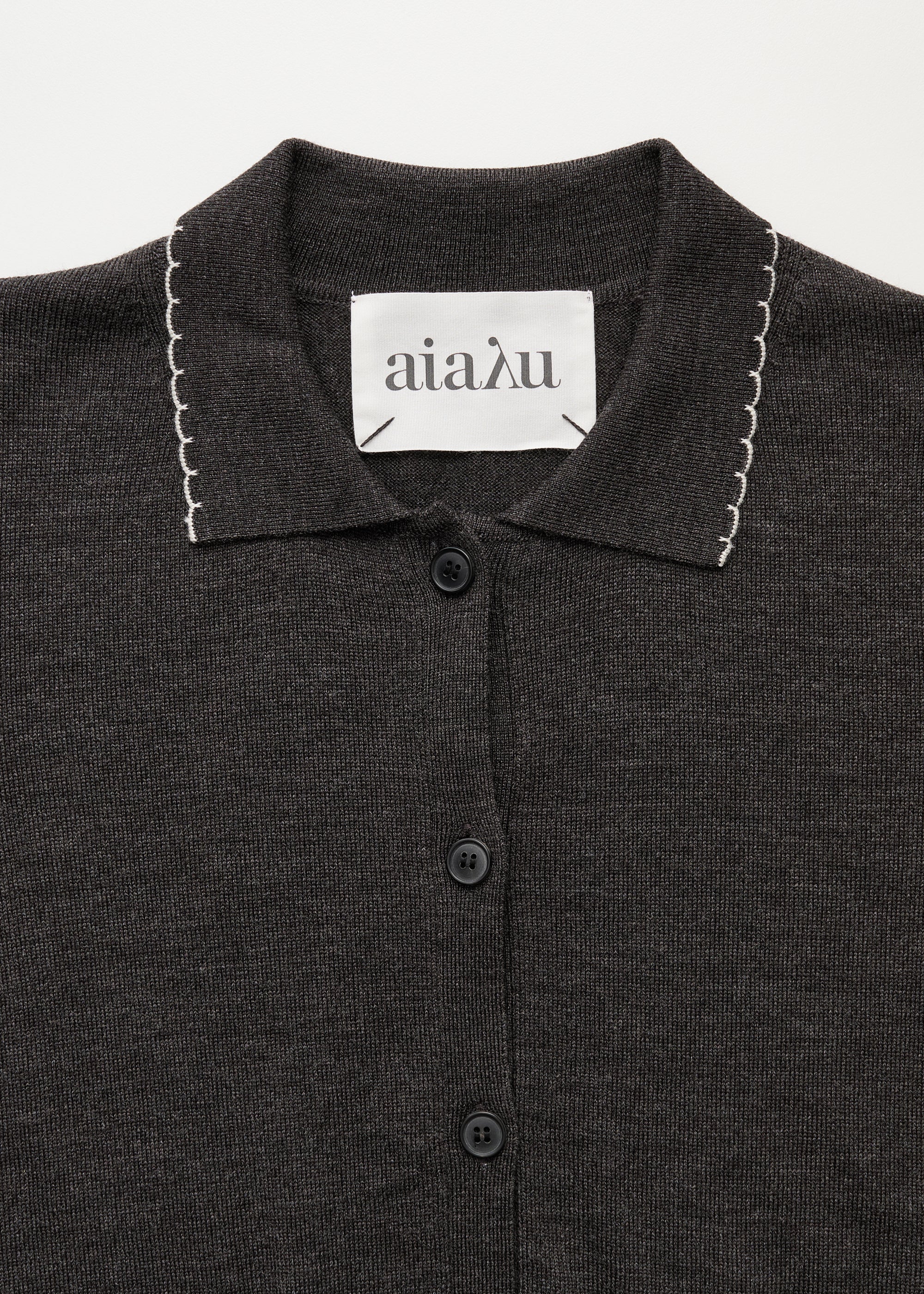 Disha cardigan – pure merino wool | Dark Brown Melange Cardigan aiayu