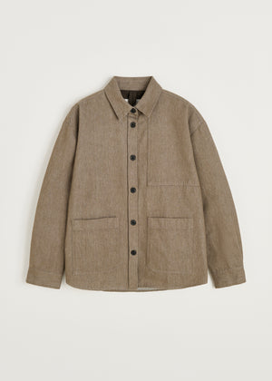 Dusty shirt | Smokey Brown Melange Shirt Woven aiayu
