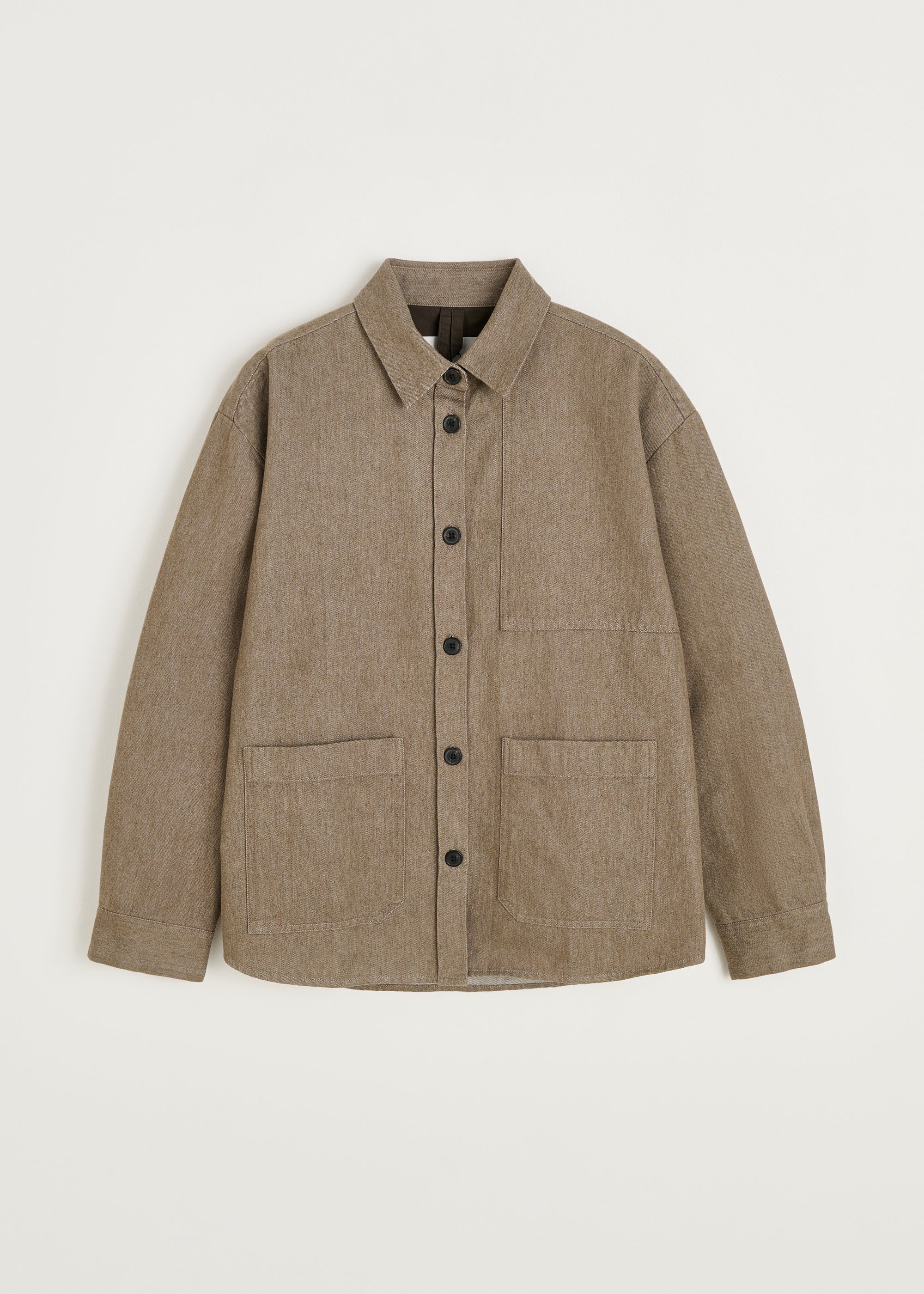 Dusty shirt | Smokey Brown Melange Shirt Woven aiayu