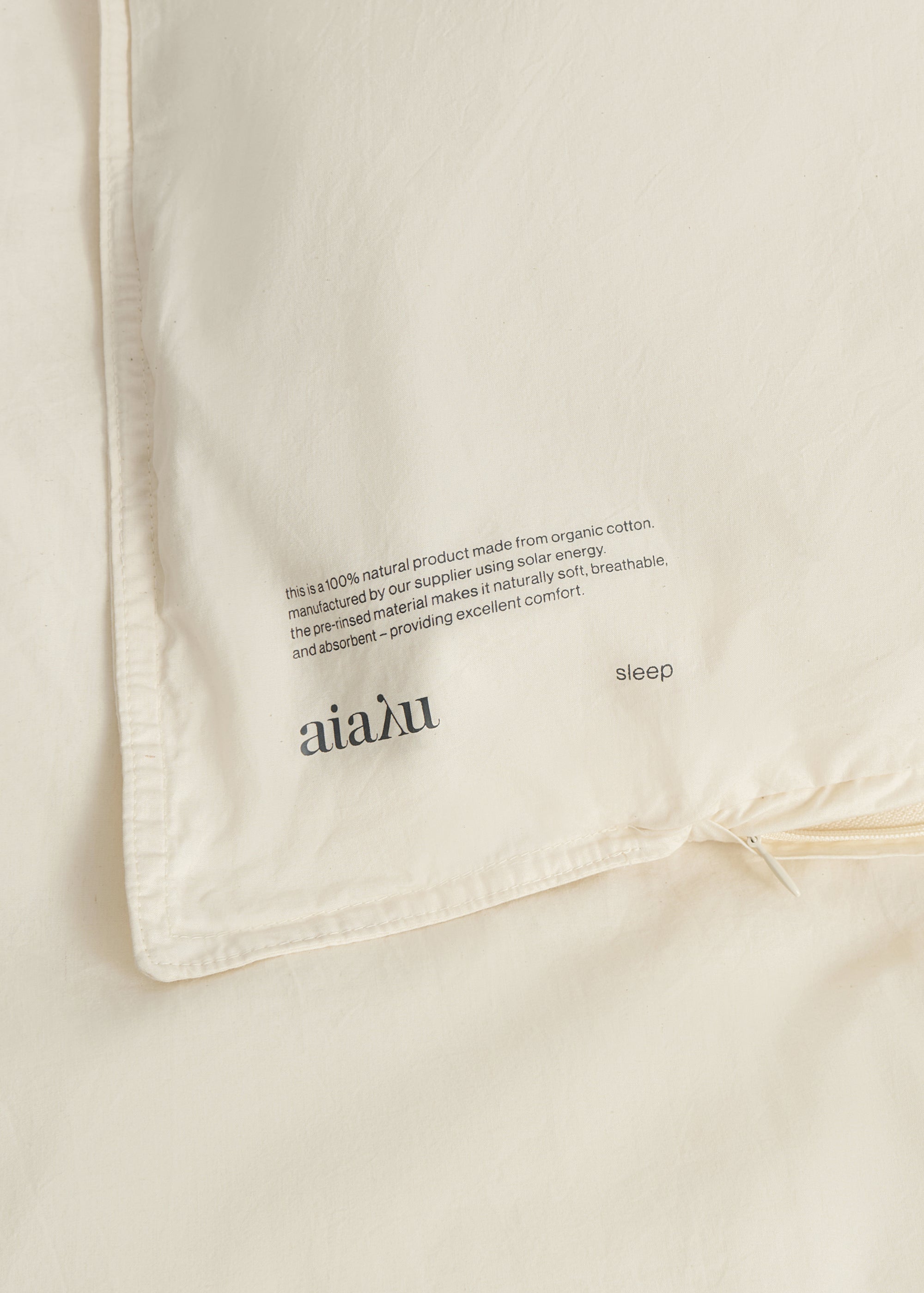 Duvet set and pillow case | Pure Ecru Bedding aiayu