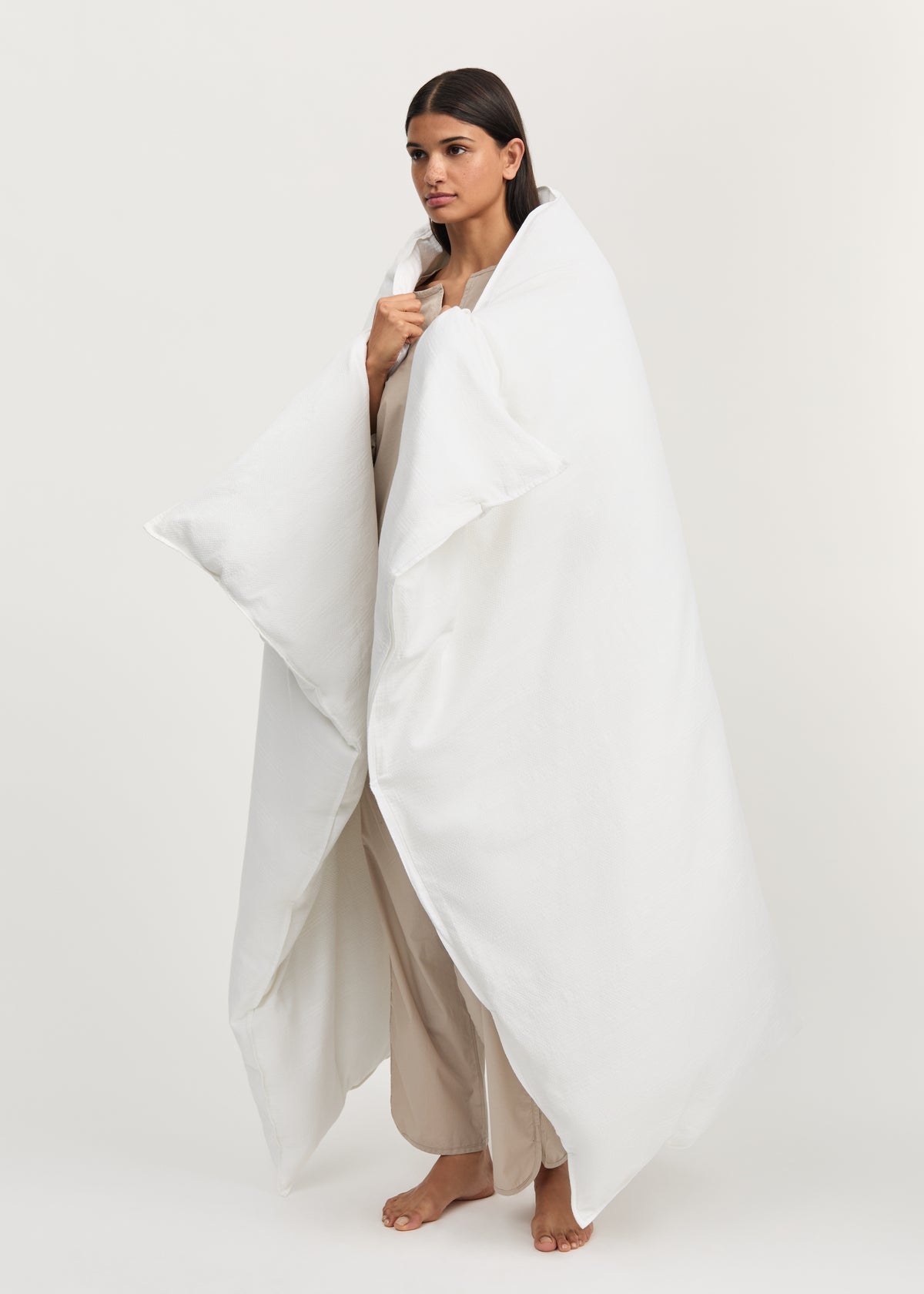Duvet set dentelle 140x200 and pillow case | White Bedding aiayu