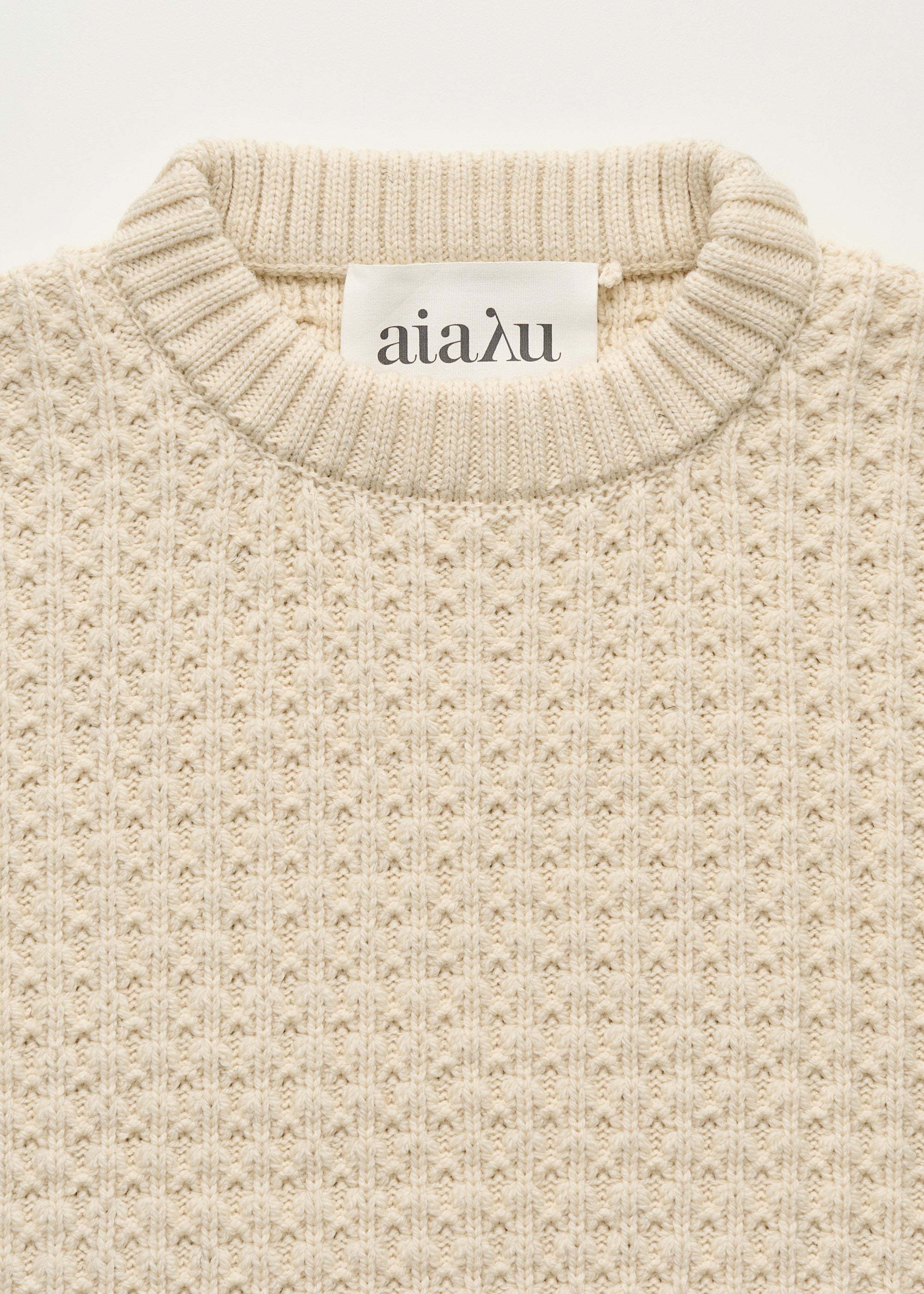 Eamon sweater – highland wool | Pure ecru Sweater aiayu