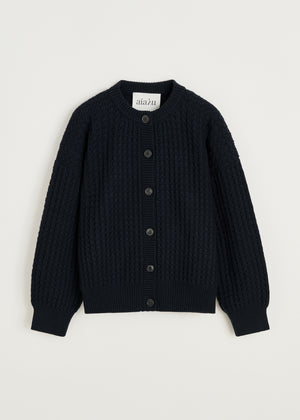 Elan cardigan – highland wool | Black navy Cardigan aiayu