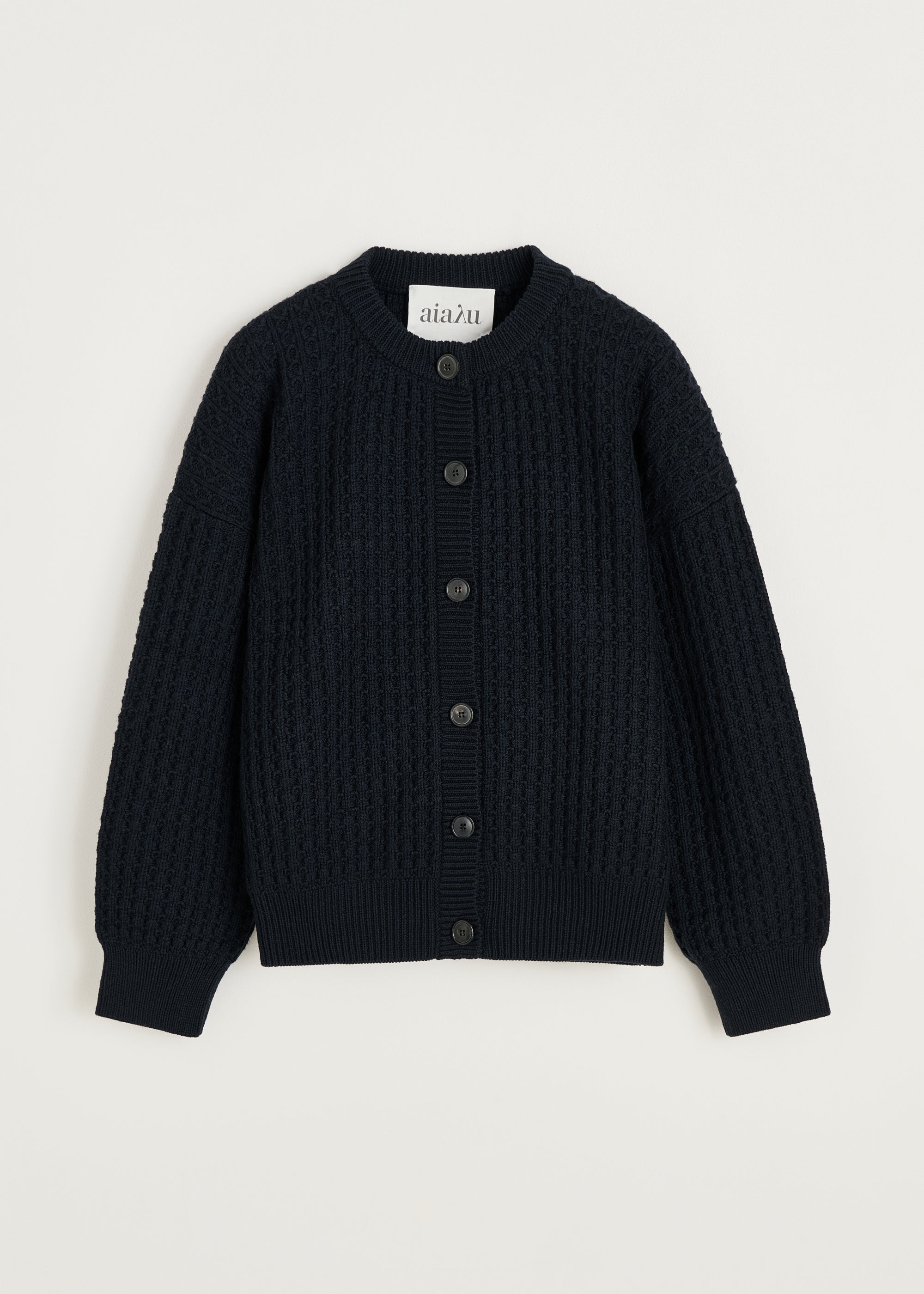Elan cardigan – highland wool | Black navy Cardigan aiayu