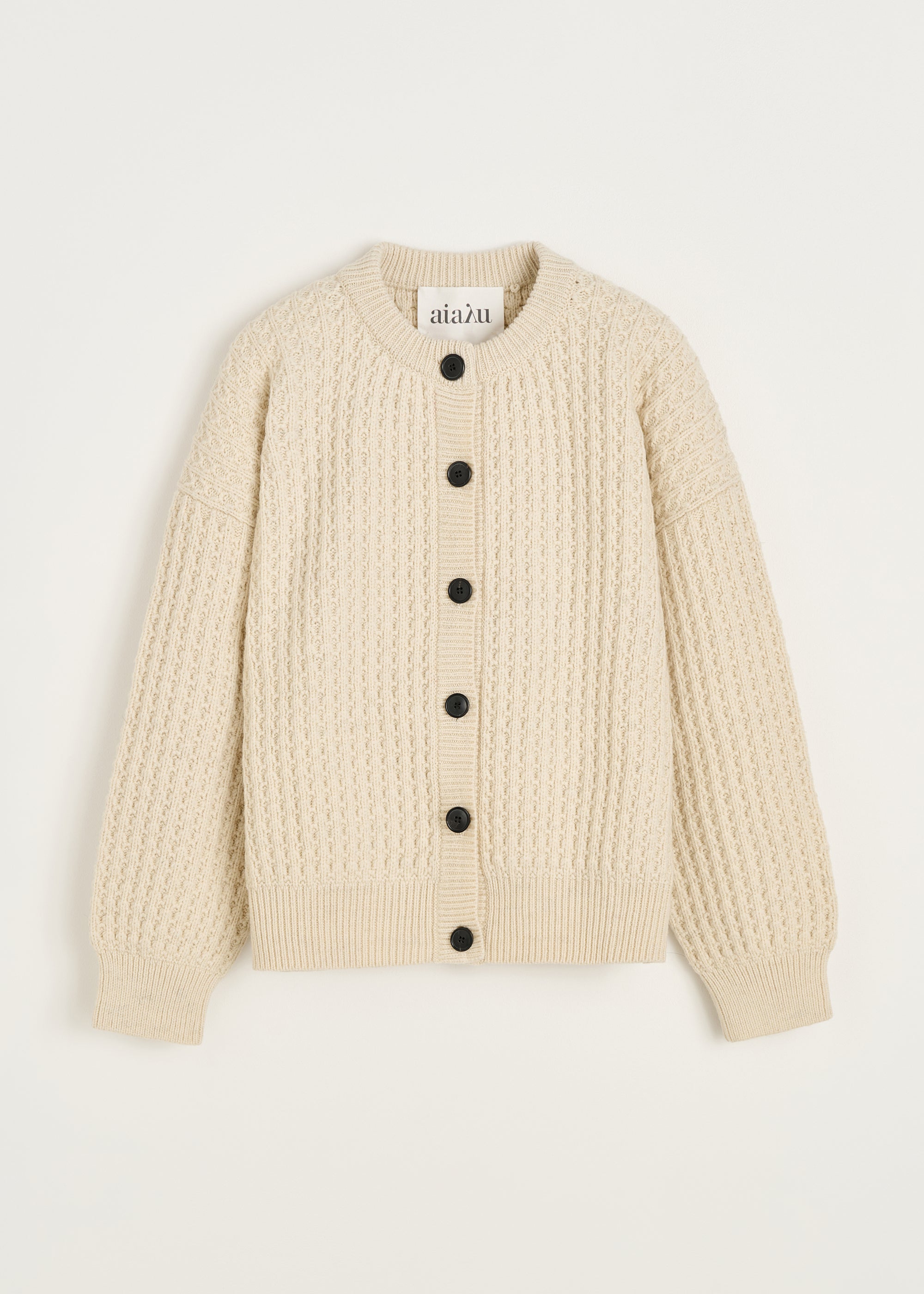 Elan cardigan – highland wool | Pure ecru Cardigan aiayu