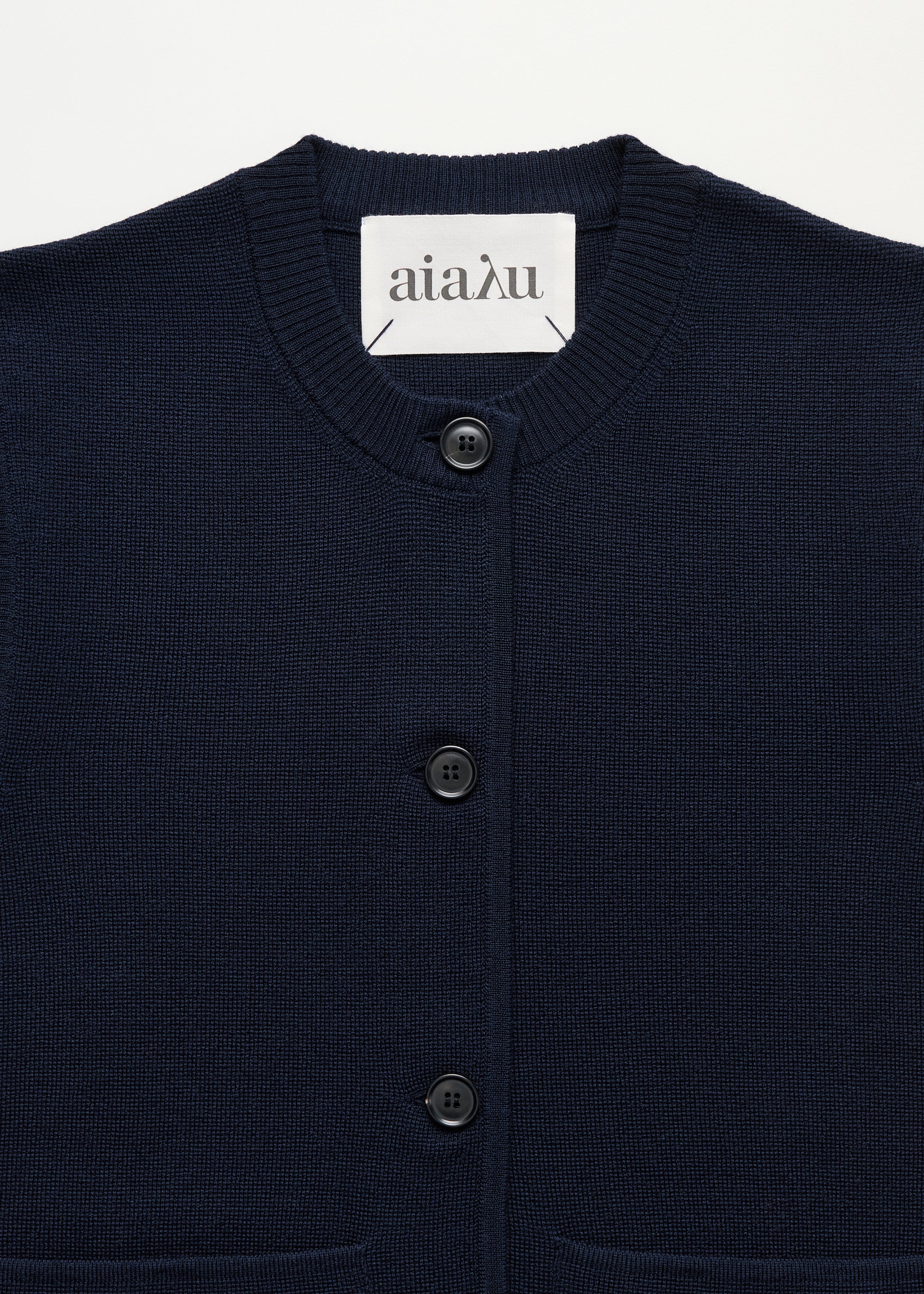 Elva vest – pure merino wool | Navy Vest aiayu