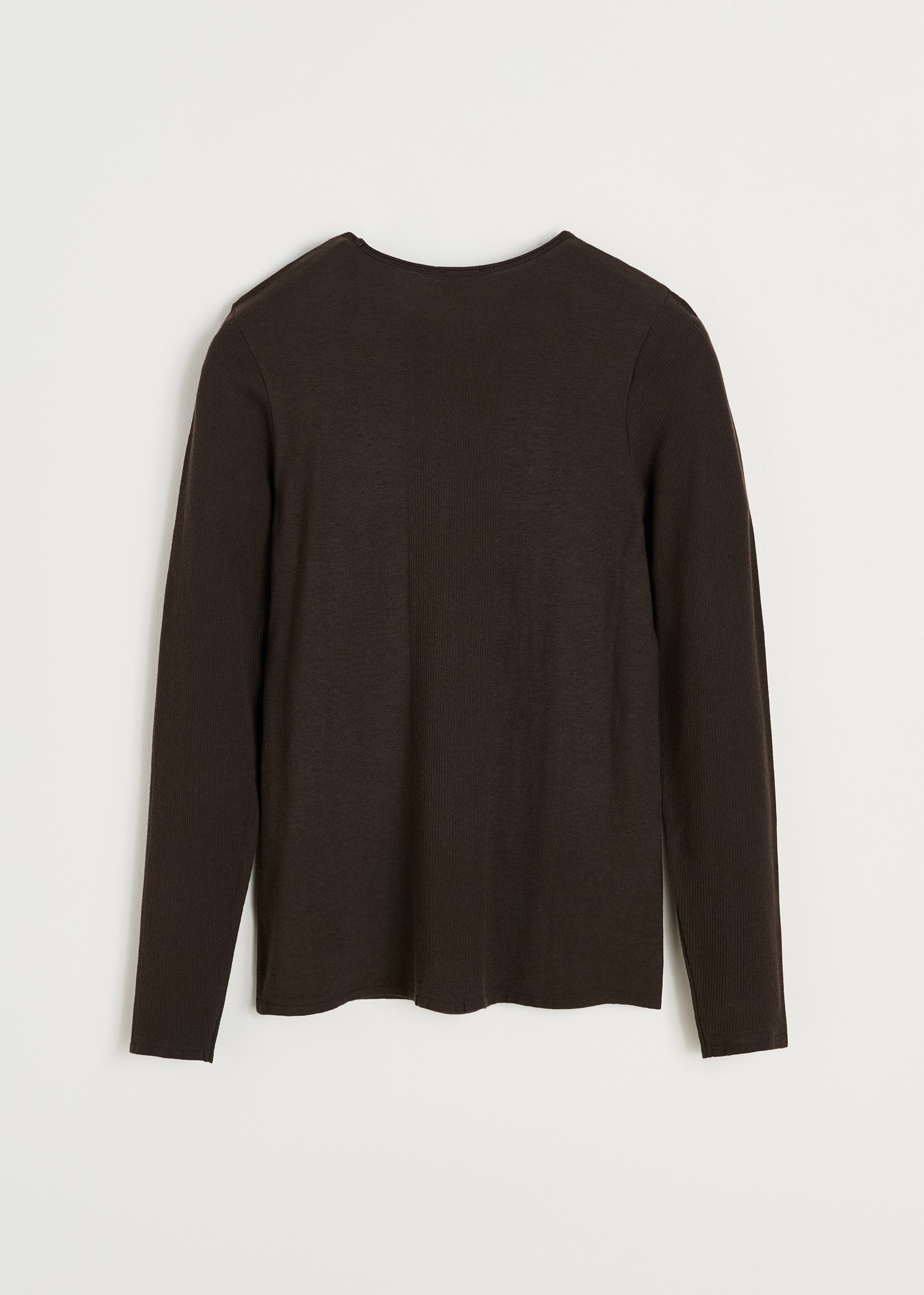 Gentle long sleeve - cashmere | Dark Brown Blouse aiayu