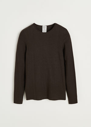 Gentle long sleeve - cashmere | Dark Brown Blouse aiayu