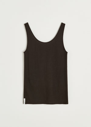 Gentle tank - cashmere | Dark Brown