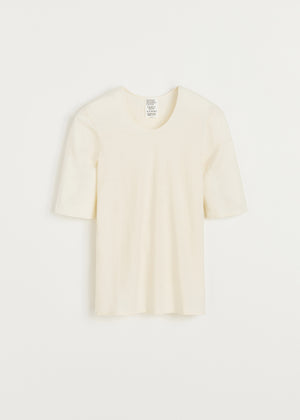 Gentle cashmere tee | Pure Ecru