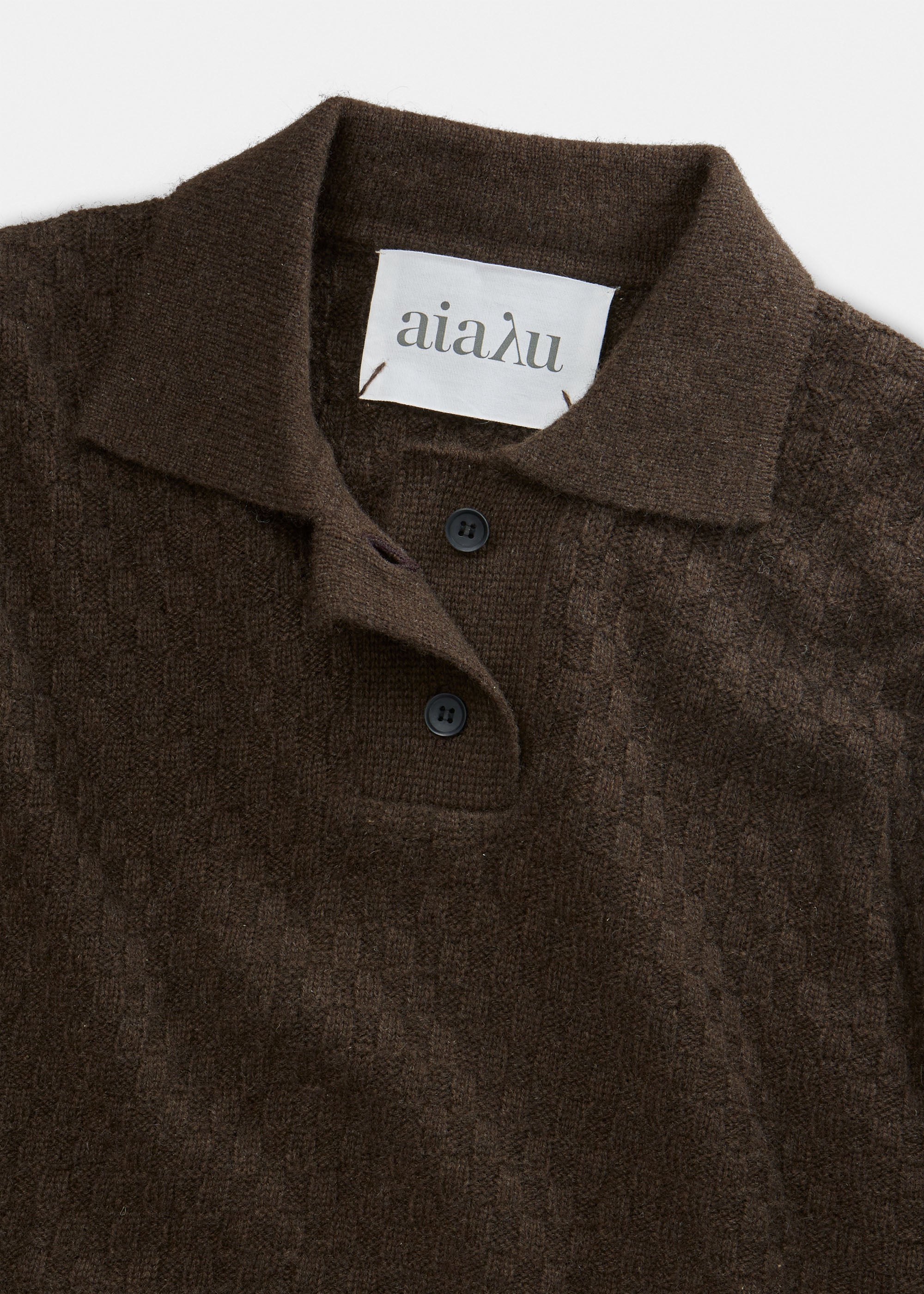 Heike yak polo t-shirt | Pure Dark Brown