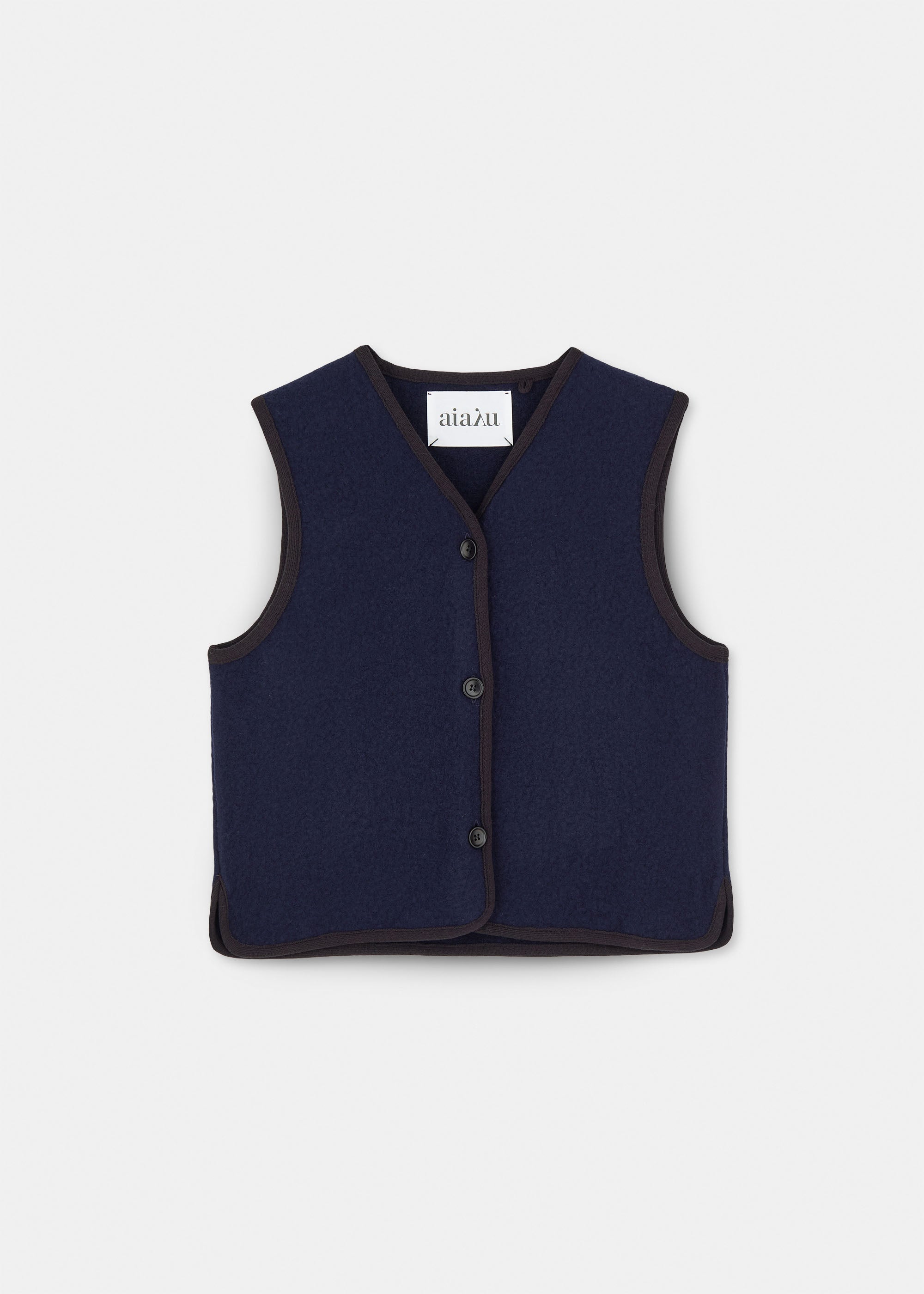 Hilda wool vest | Navy