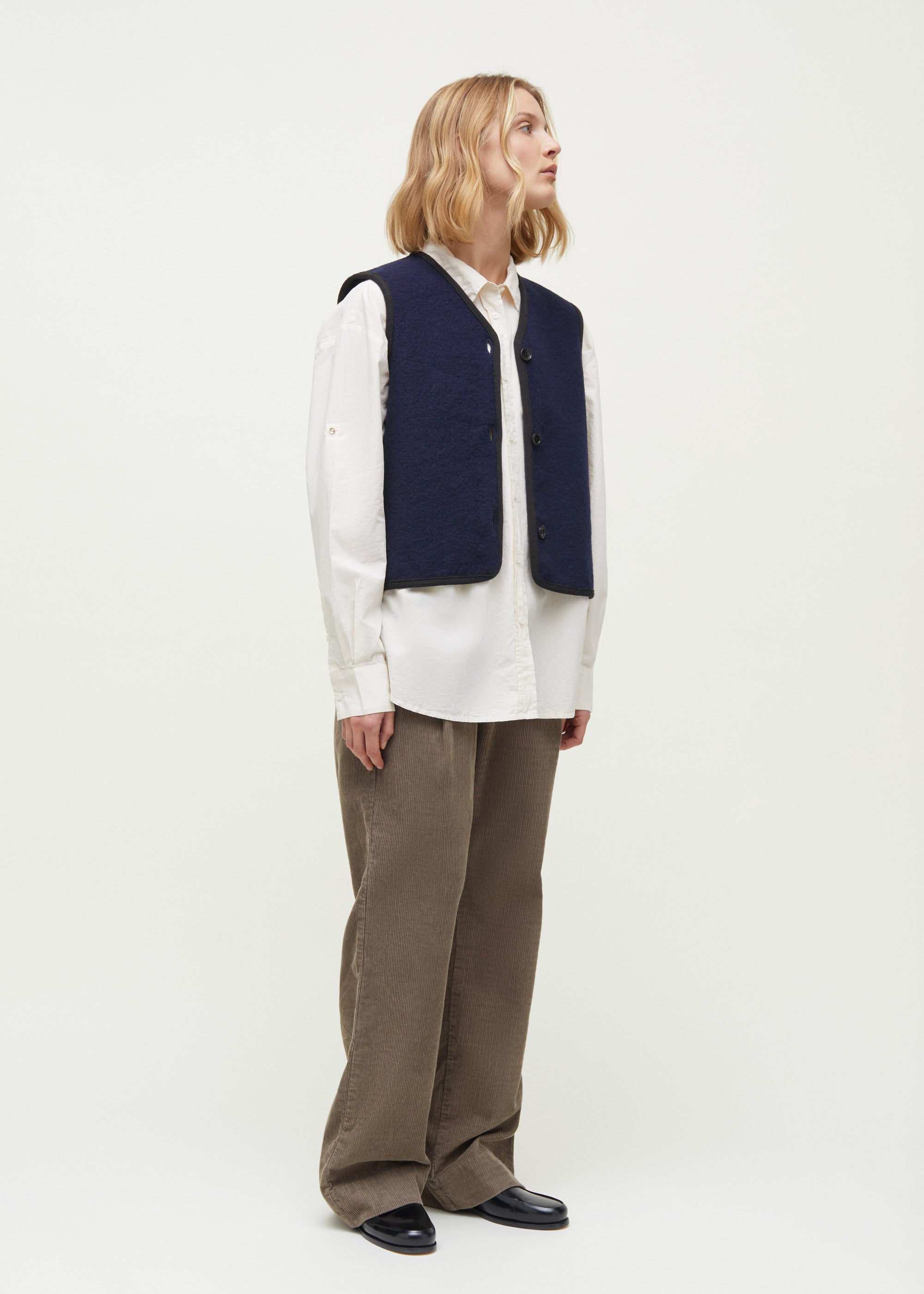 Hilda wool vest | Navy