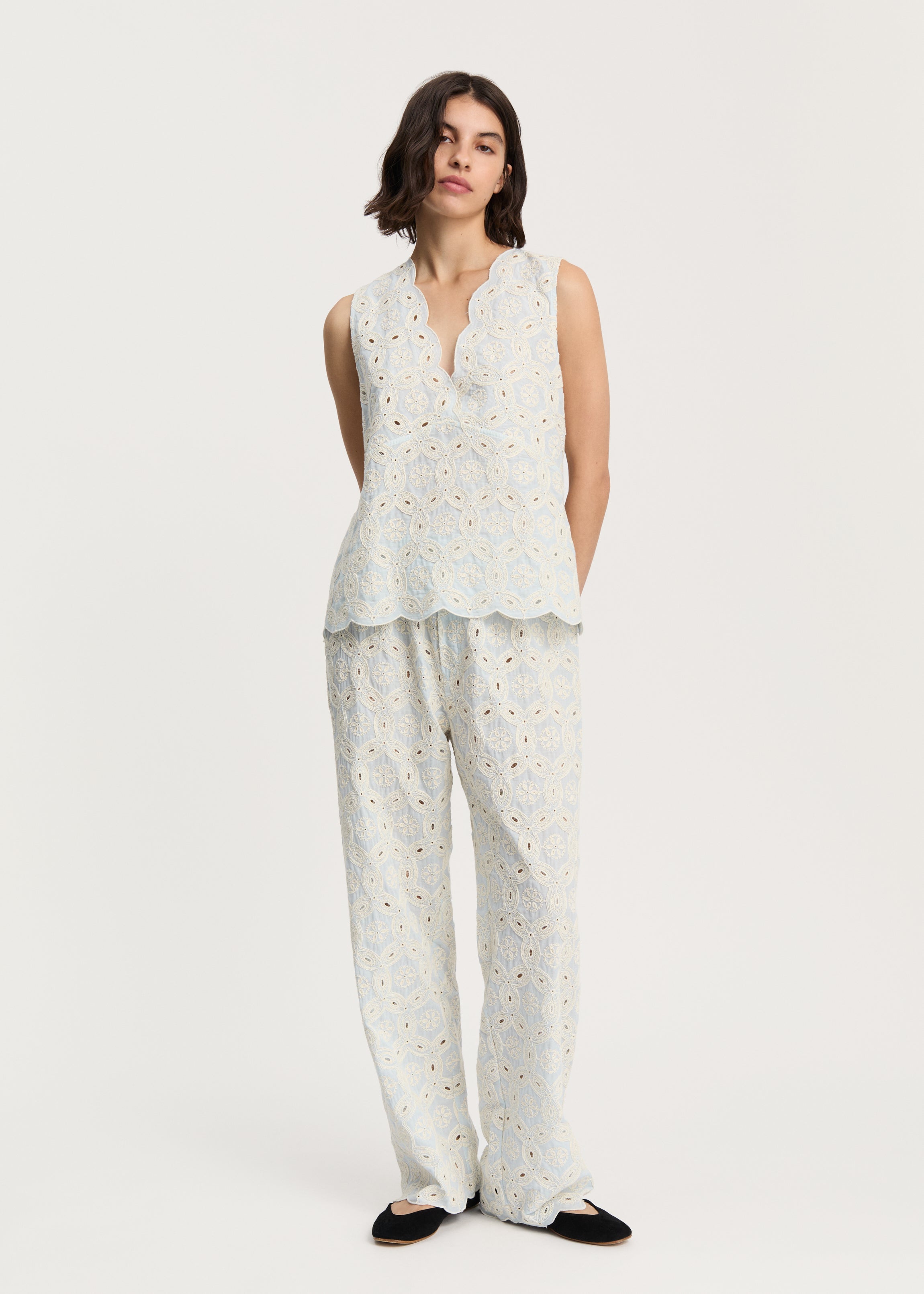 Himani top embroidery | Blue Eyes Blouse aiayu