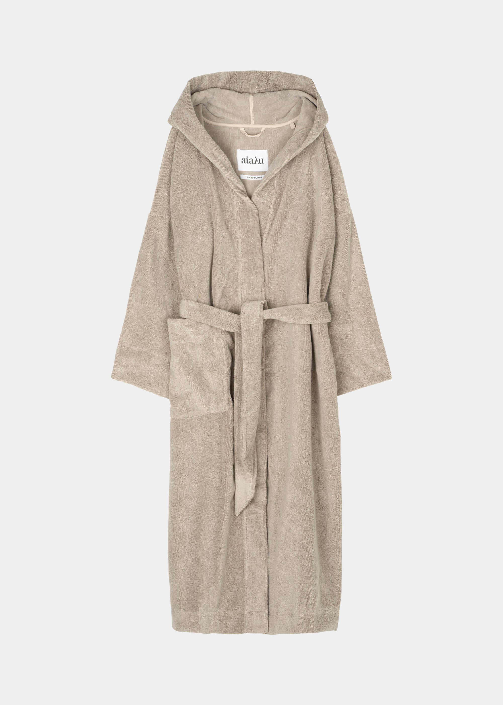 Hooded bathrobe terry | Dried Linen