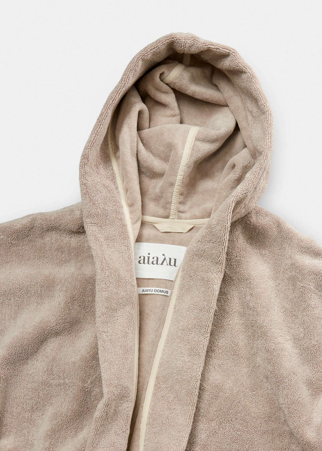 Hooded bathrobe terry | Dried Linen