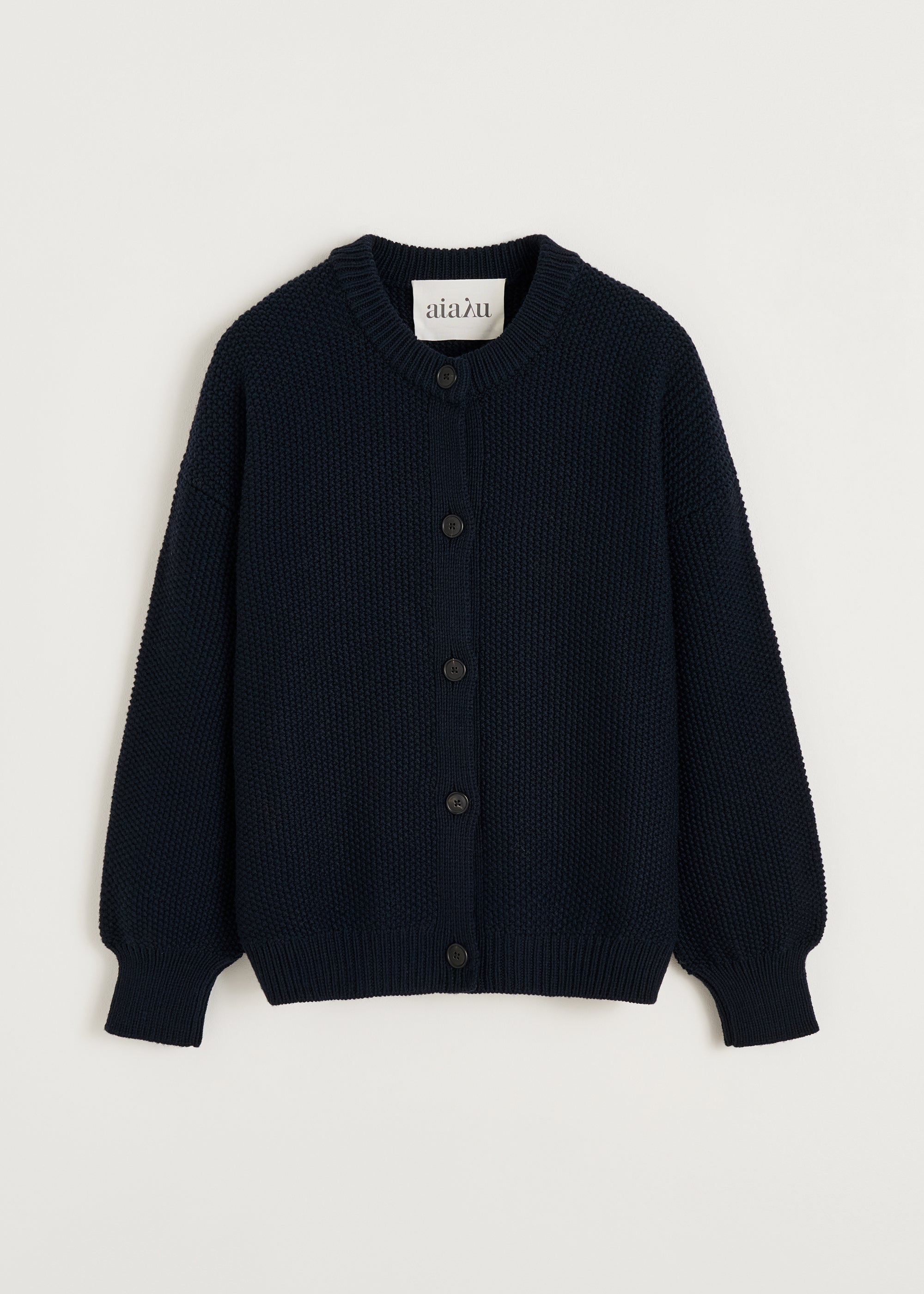 Irena cardigan - highland wool | Black Navy
