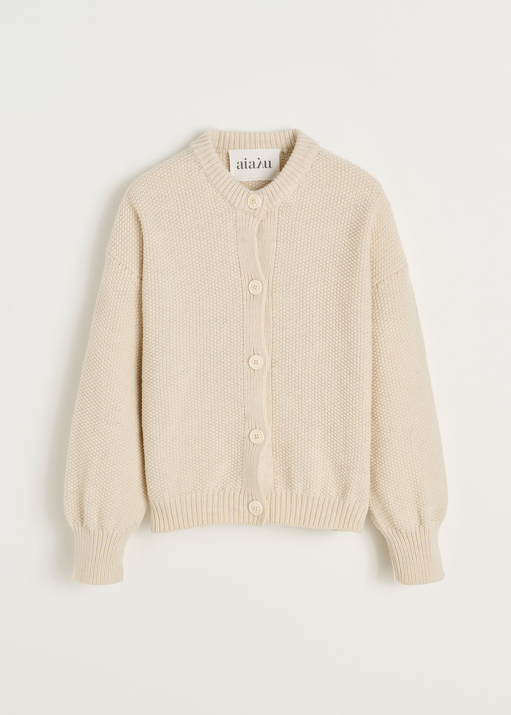 Irena cardigan – highland wool | Pure Ecru Cardigan aiayu