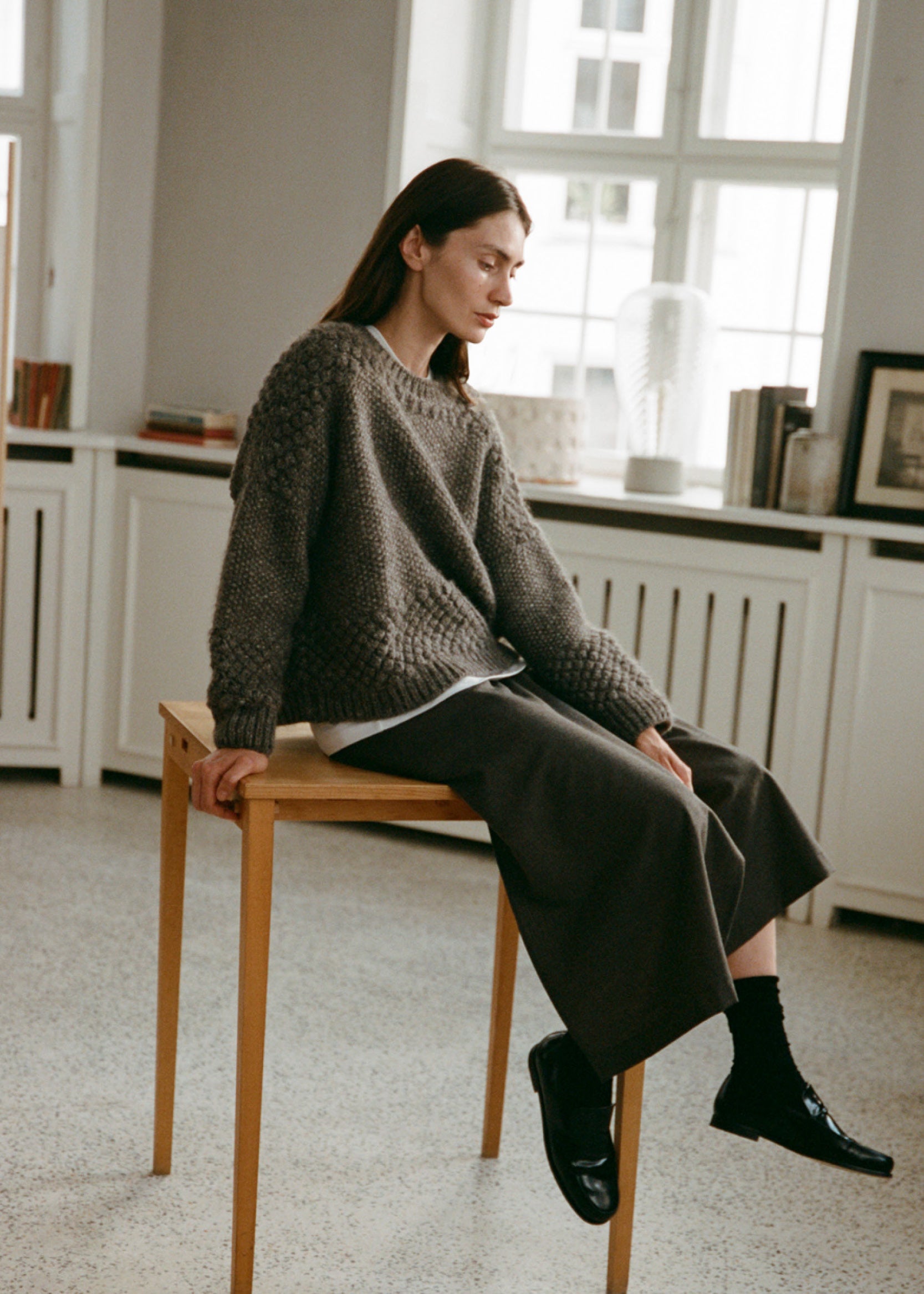 Daniela wool sweater | Pure Dark Grey