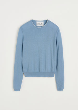 Isha sweater – pure merino wool | Opal Blue Sweater aiayu