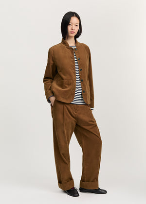 Jacy jacket corduroy | Cognac Jacket aiayu