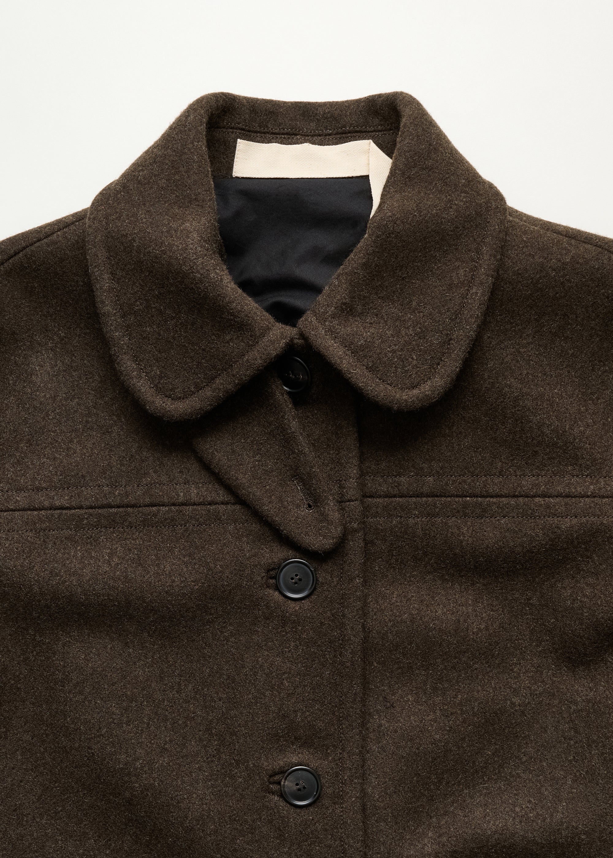Jamie jacket loden – wool | Pure Dark Brown Coat aiayu