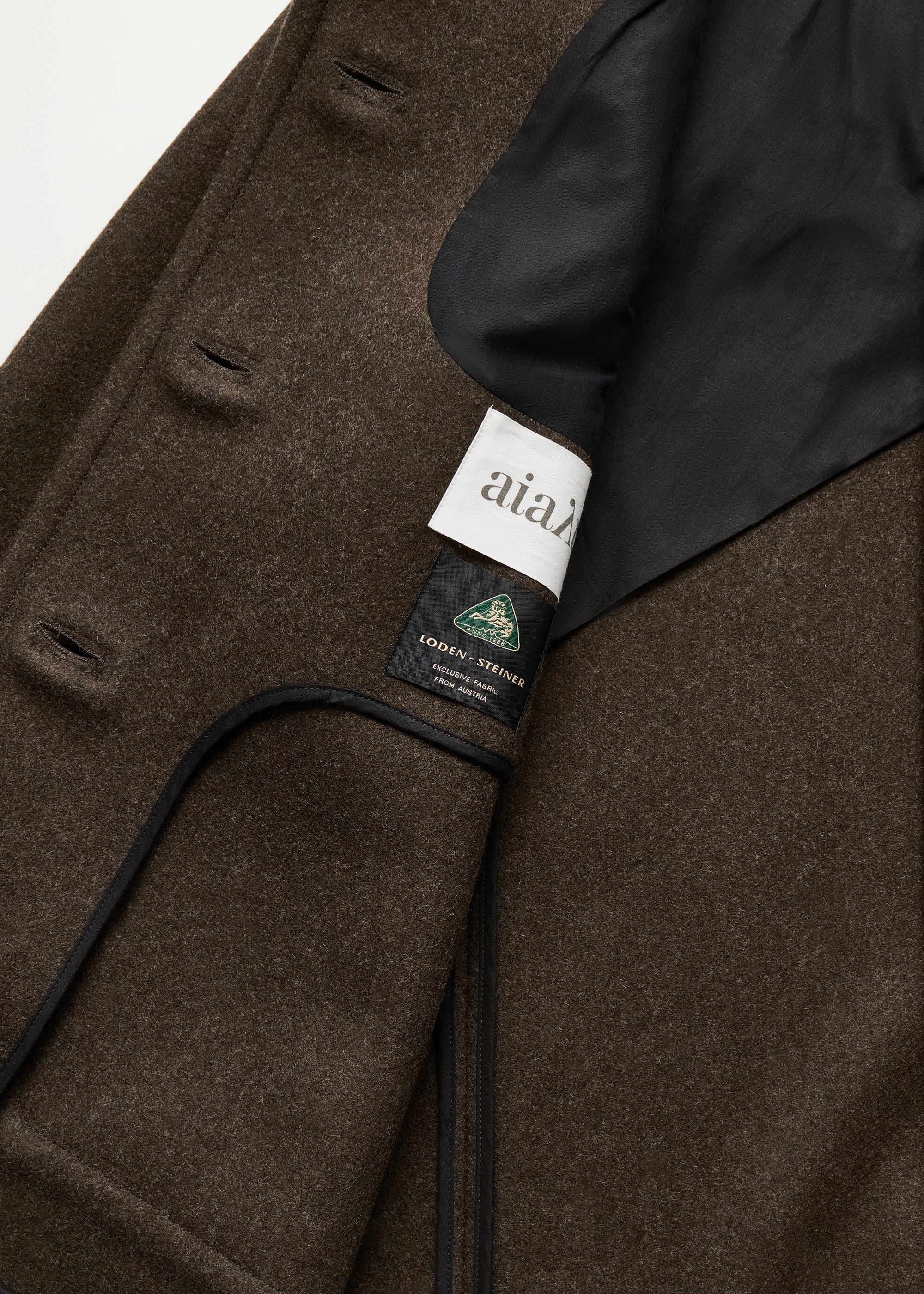 Jamie jacket loden – wool | Pure Dark Brown Coat aiayu
