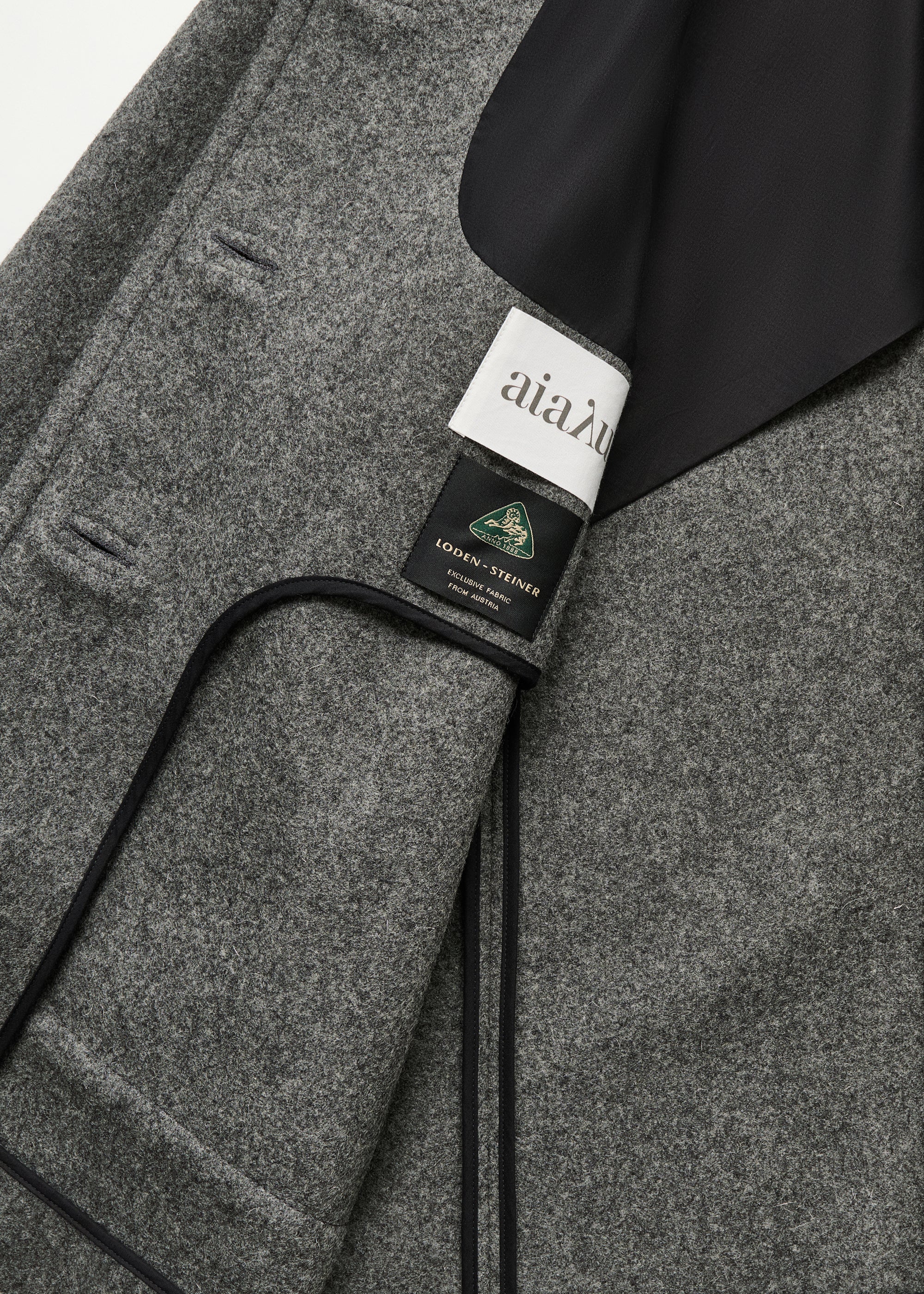 Jamie jacket loden – wool | Pure Grey Coat aiayu