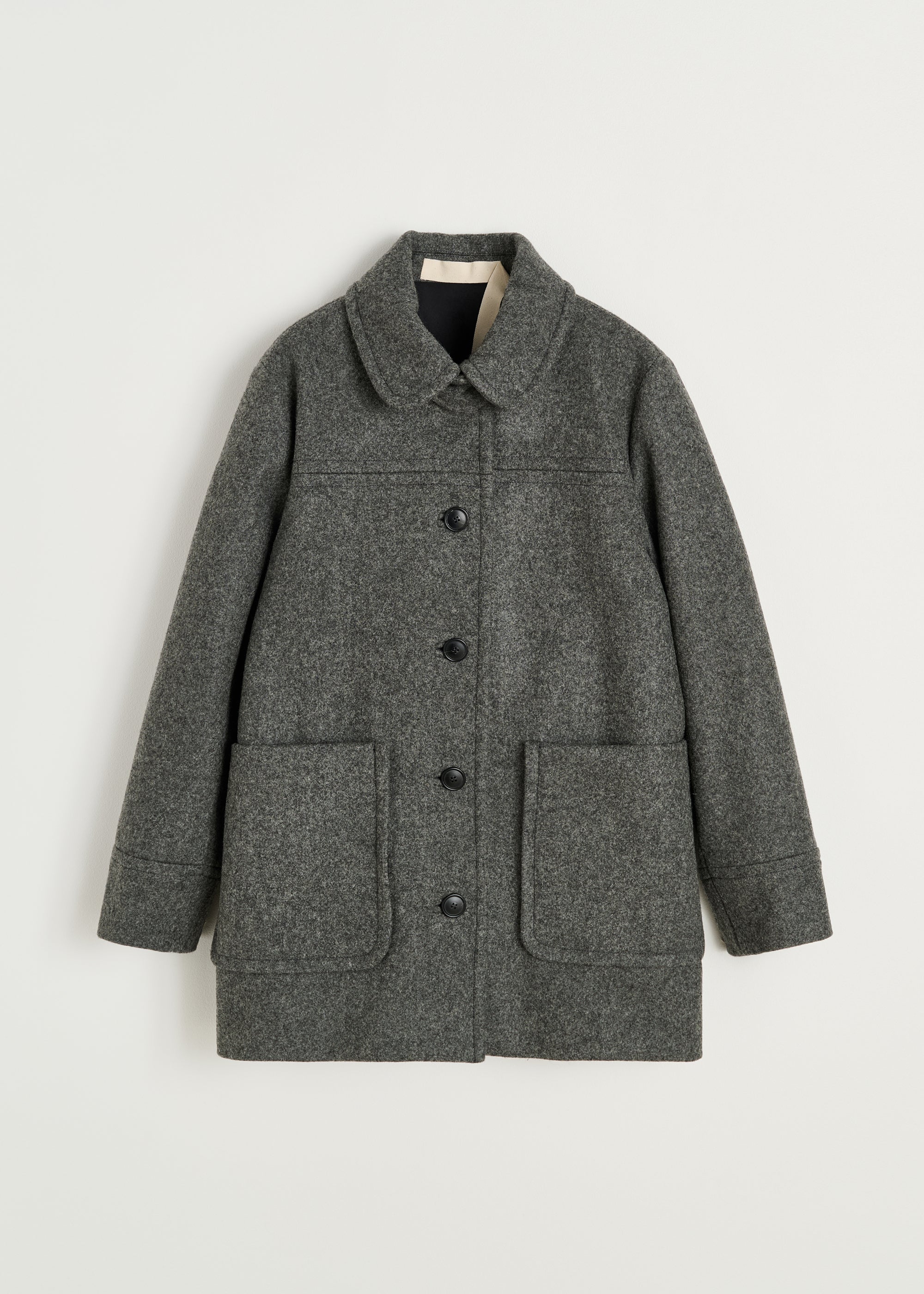 Jamie jacket loden – wool | Pure Grey Coat aiayu