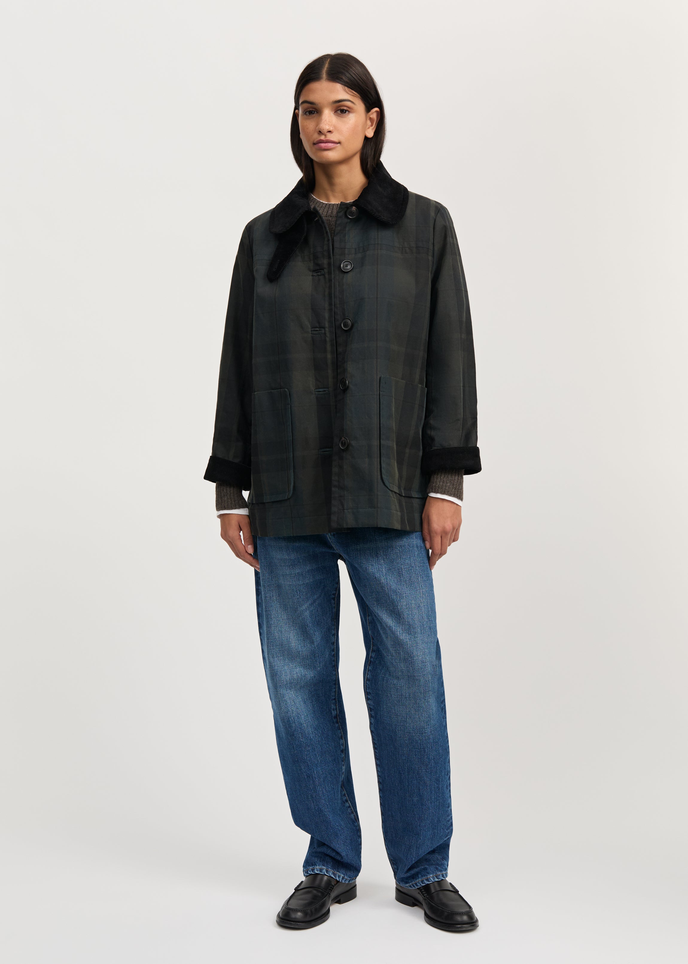 Jamie jacket check – oilskin silkwax | Foxleigh Jacket aiayu