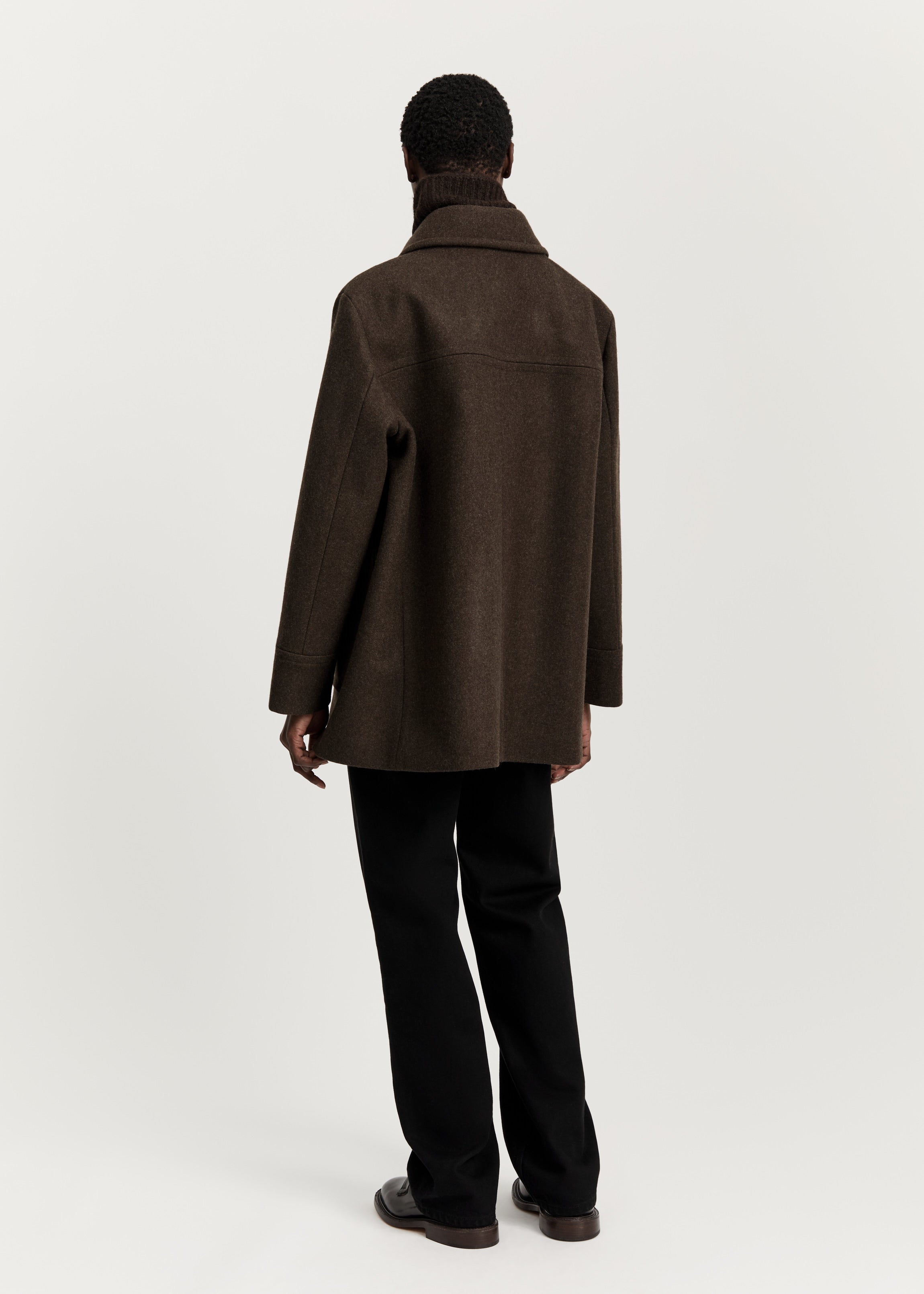 Jamie jacket loden – wool | Pure Dark Brown Coat aiayu