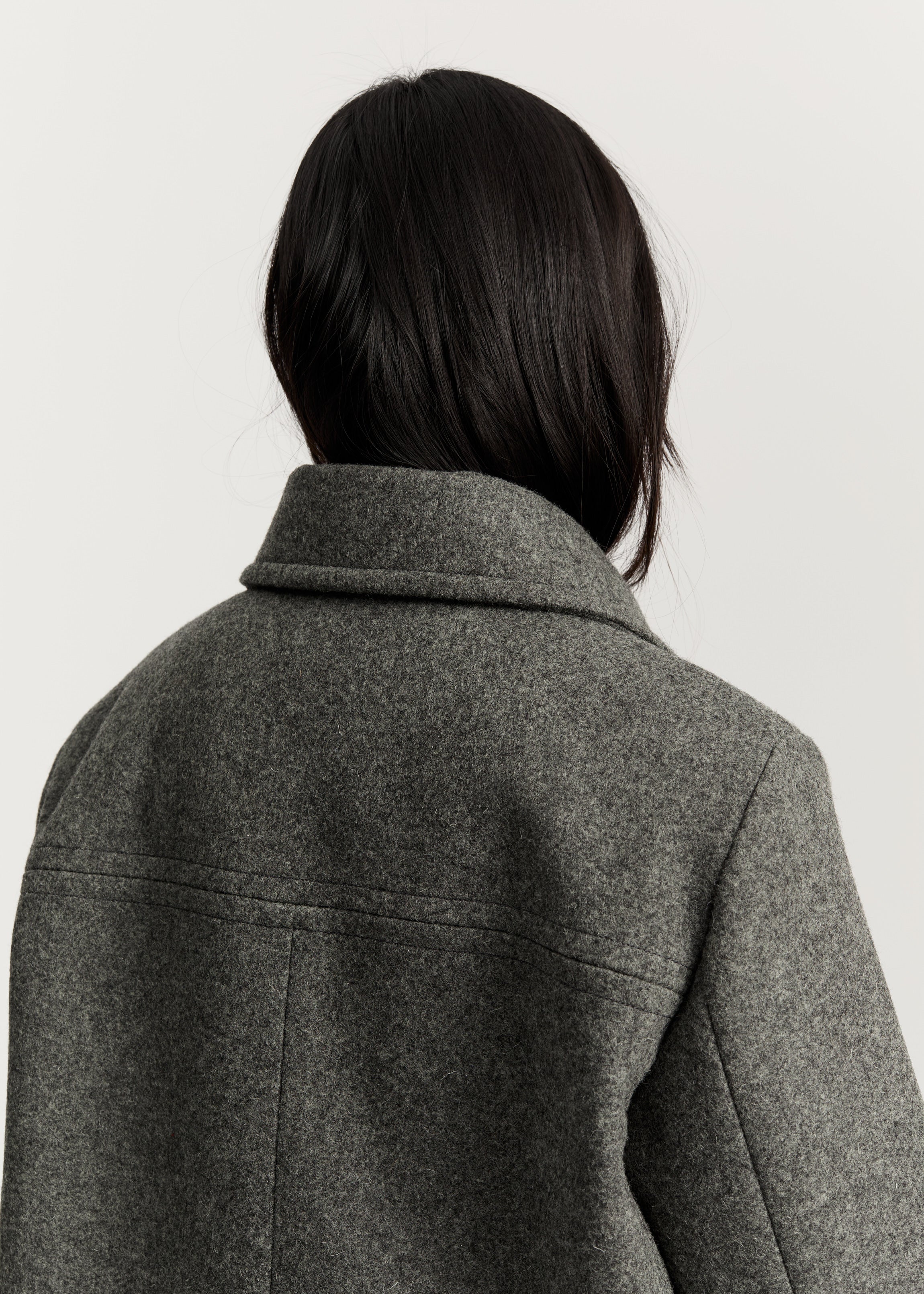 Jamie jacket loden – wool | Pure Grey Coat aiayu