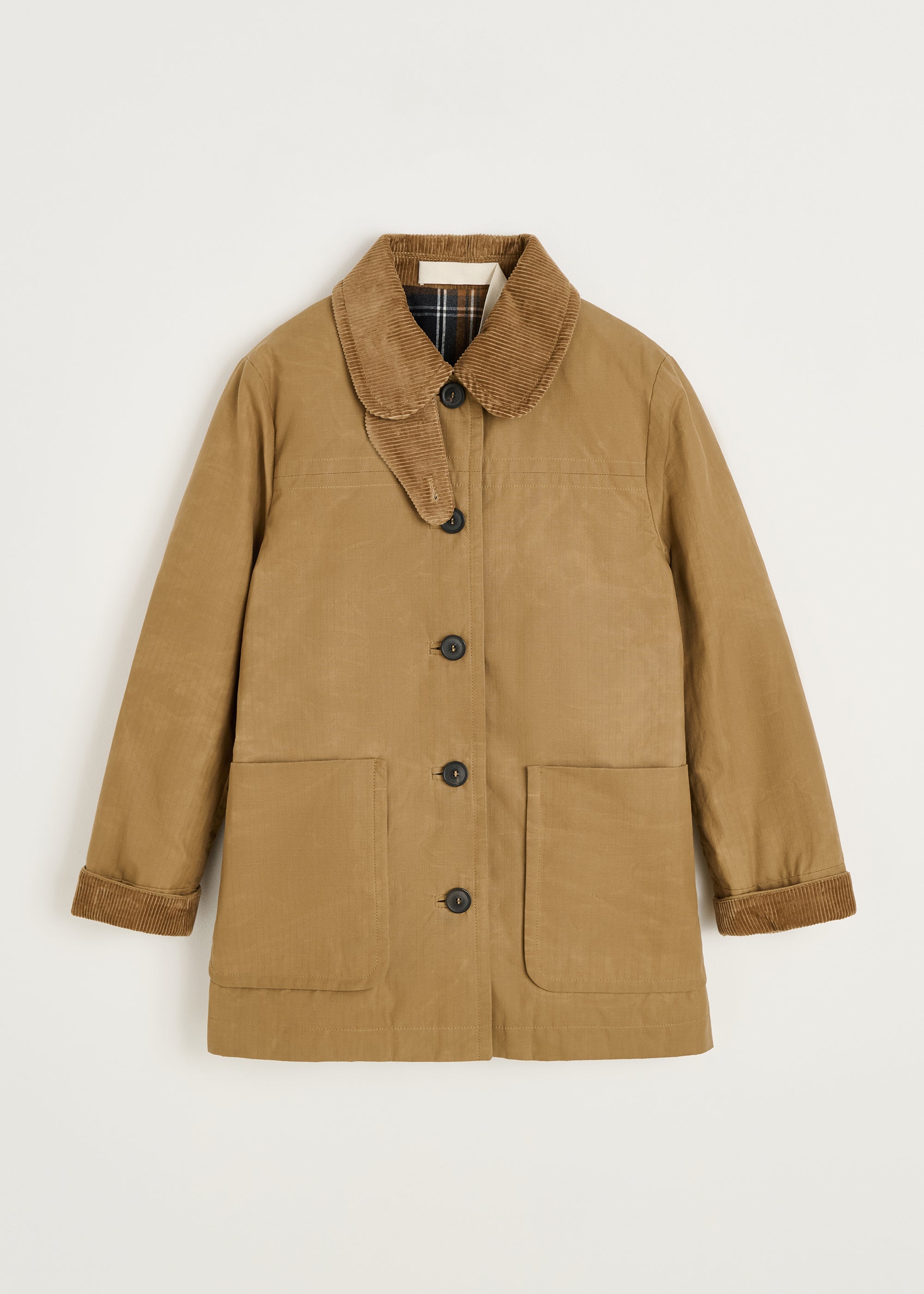 Jamie jacket ripstop – oilskin hybrid | Warm Khaki Jacket aiayu