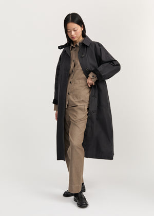 Jay coat ripstop – oilskin silkwax | Antracite Coat aiayu