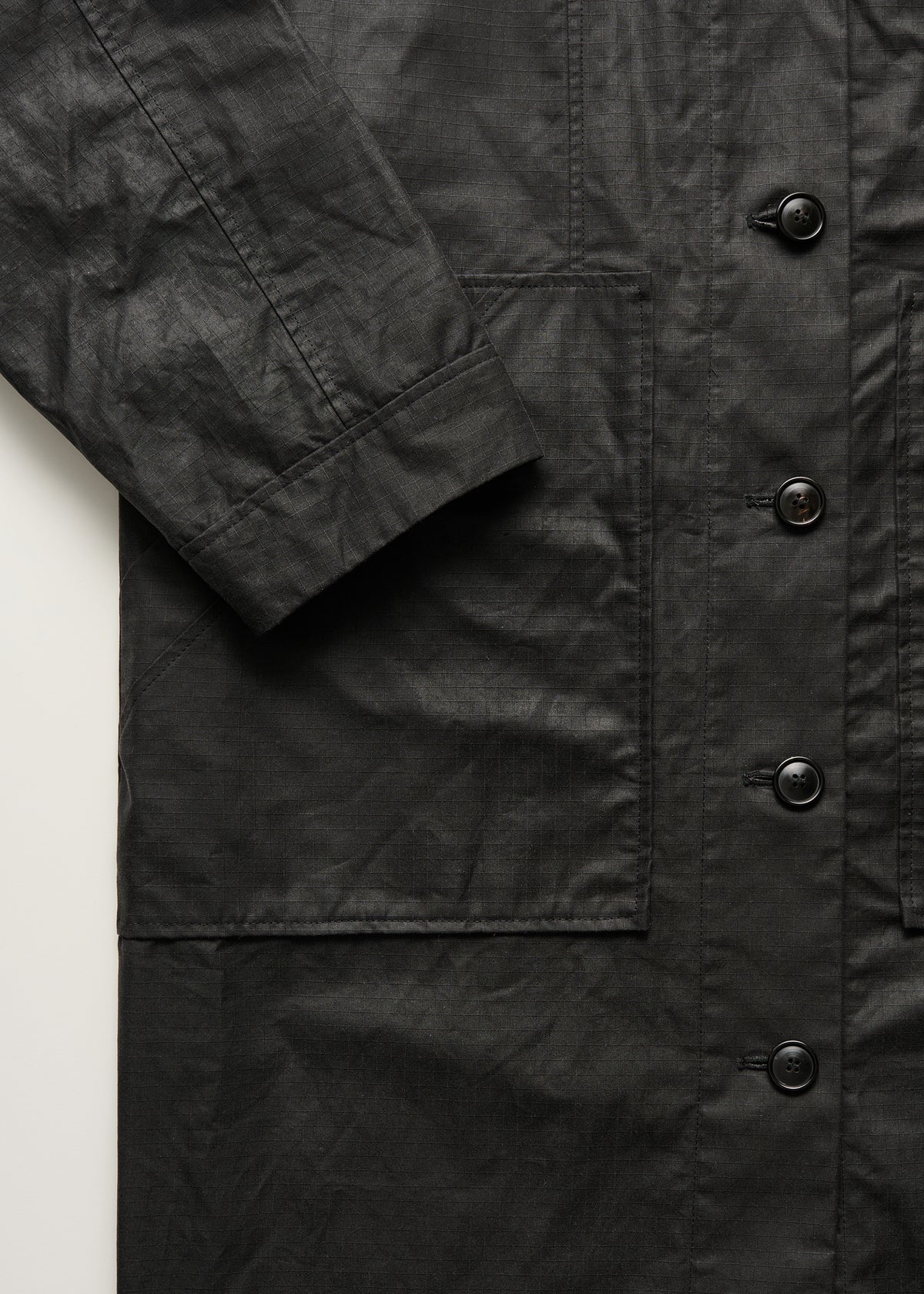 Jay coat ripstop – oilskin silkwax | Antracite Coat aiayu