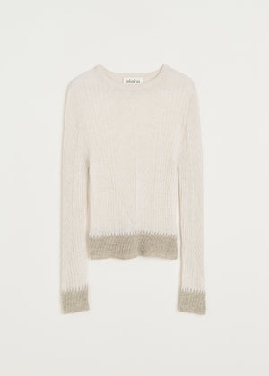 Jaya blouse – pure llama | Mix Albicant Sweater aiayu