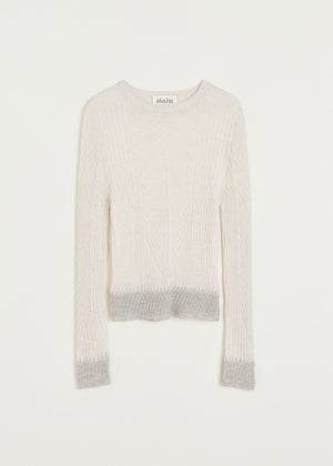 Jaya blouse – pure llama | Mix Albicant Sweater aiayu