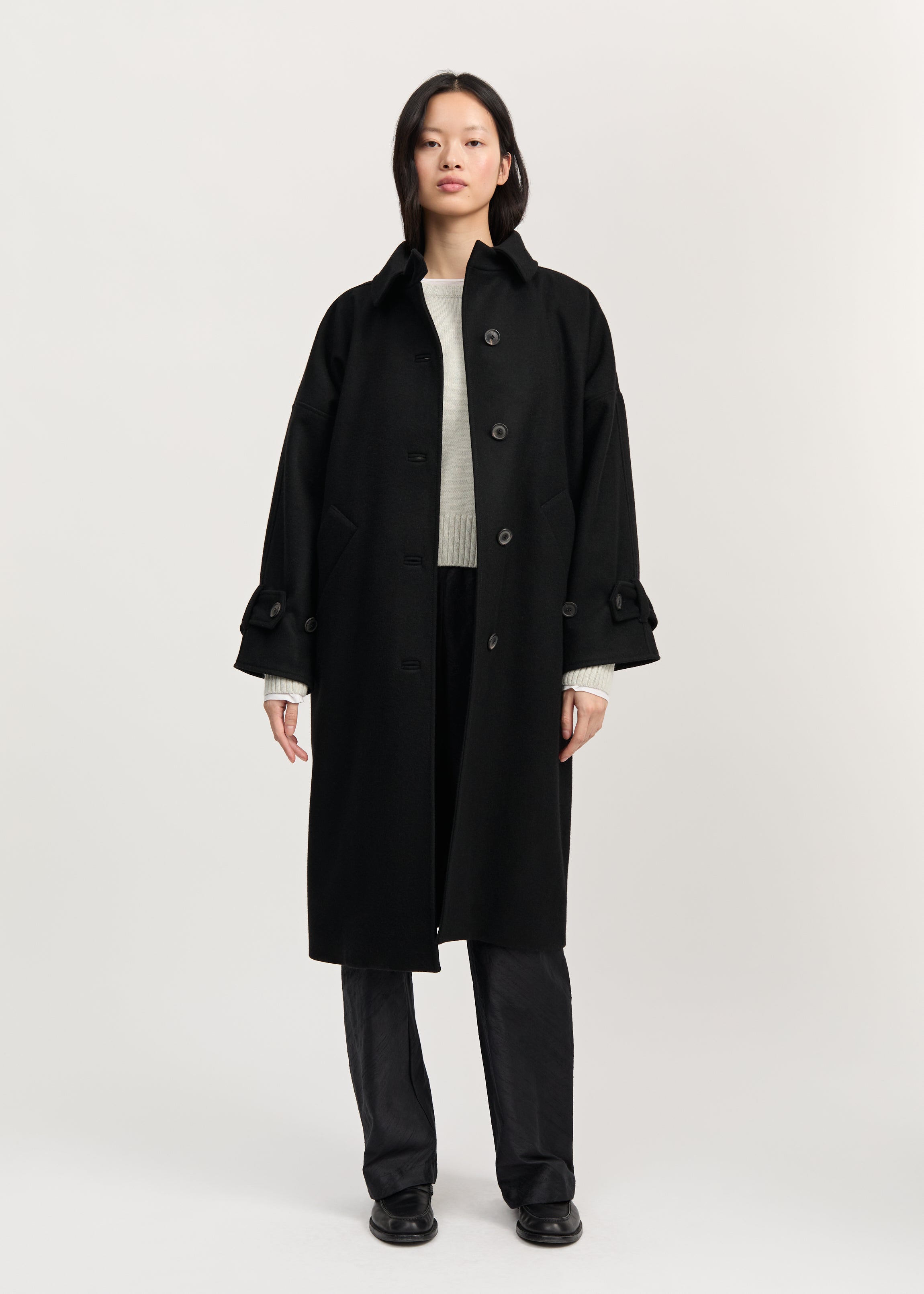 Jo coat loden | Black Coat aiayu