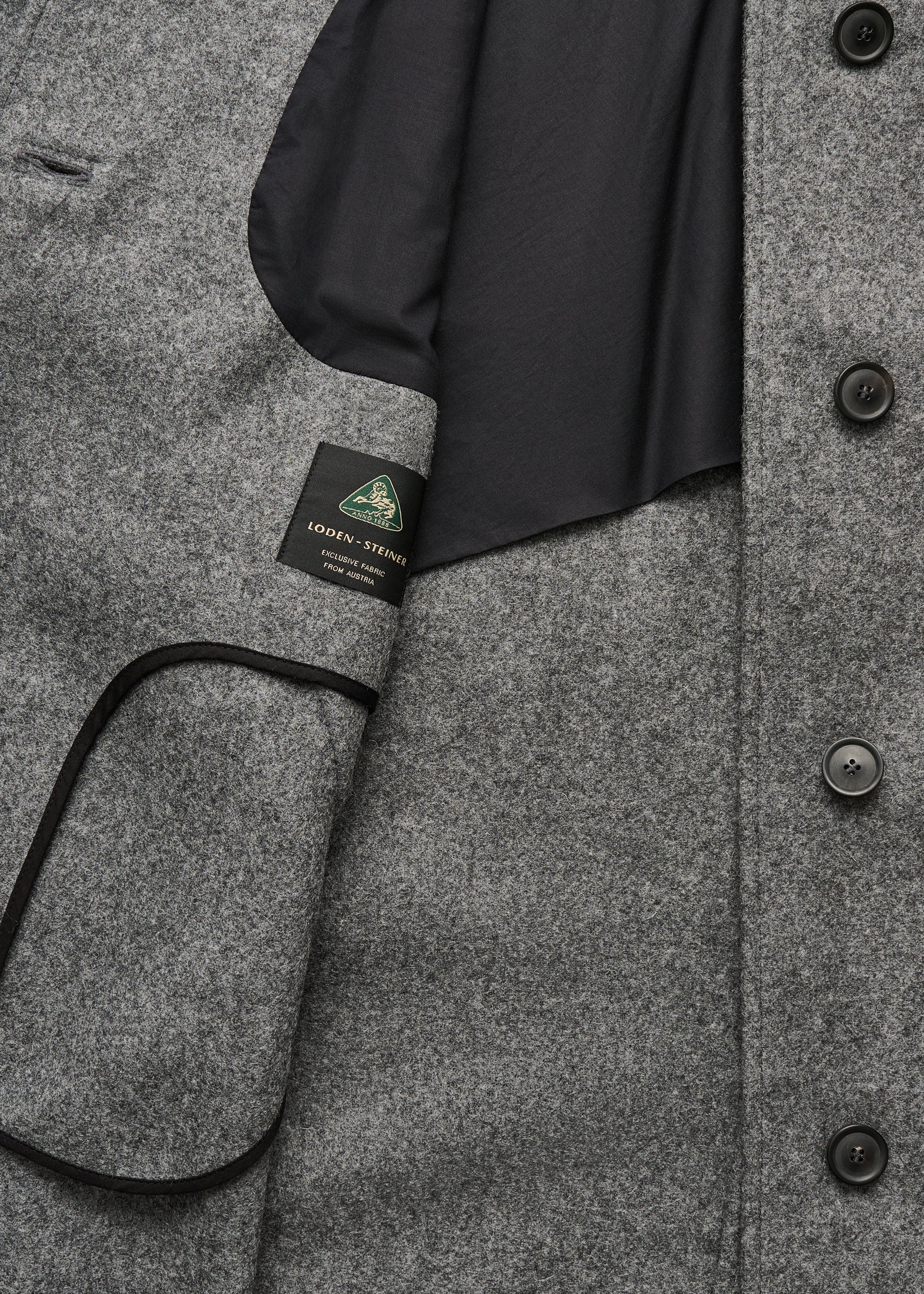 Jo coat loden | Pure grey Coat aiayu