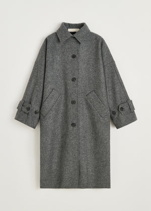 Jo coat loden | Pure grey Coat aiayu