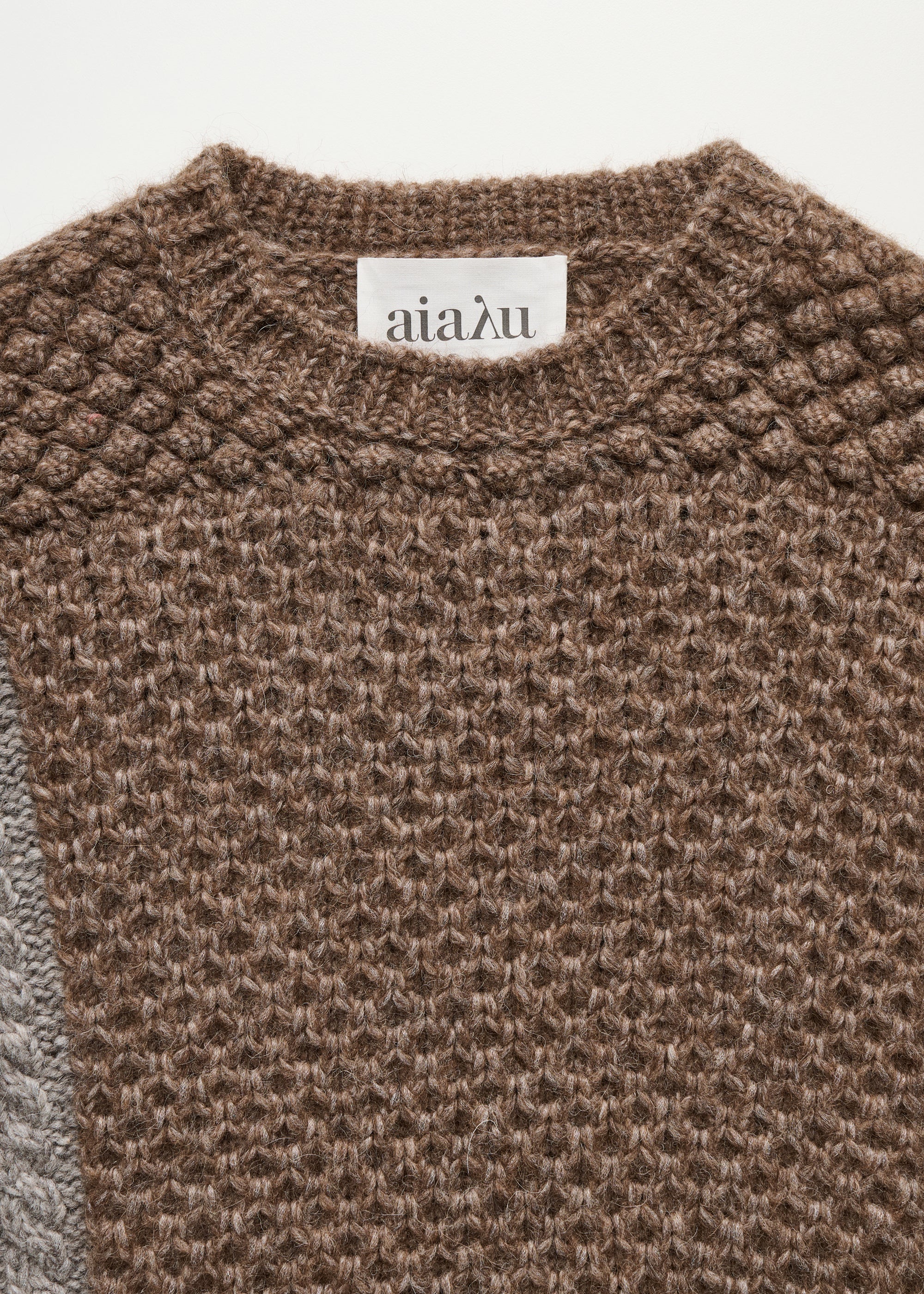 Justina sweater – pure llama | Mix Pure Grey Sweater aiayu
