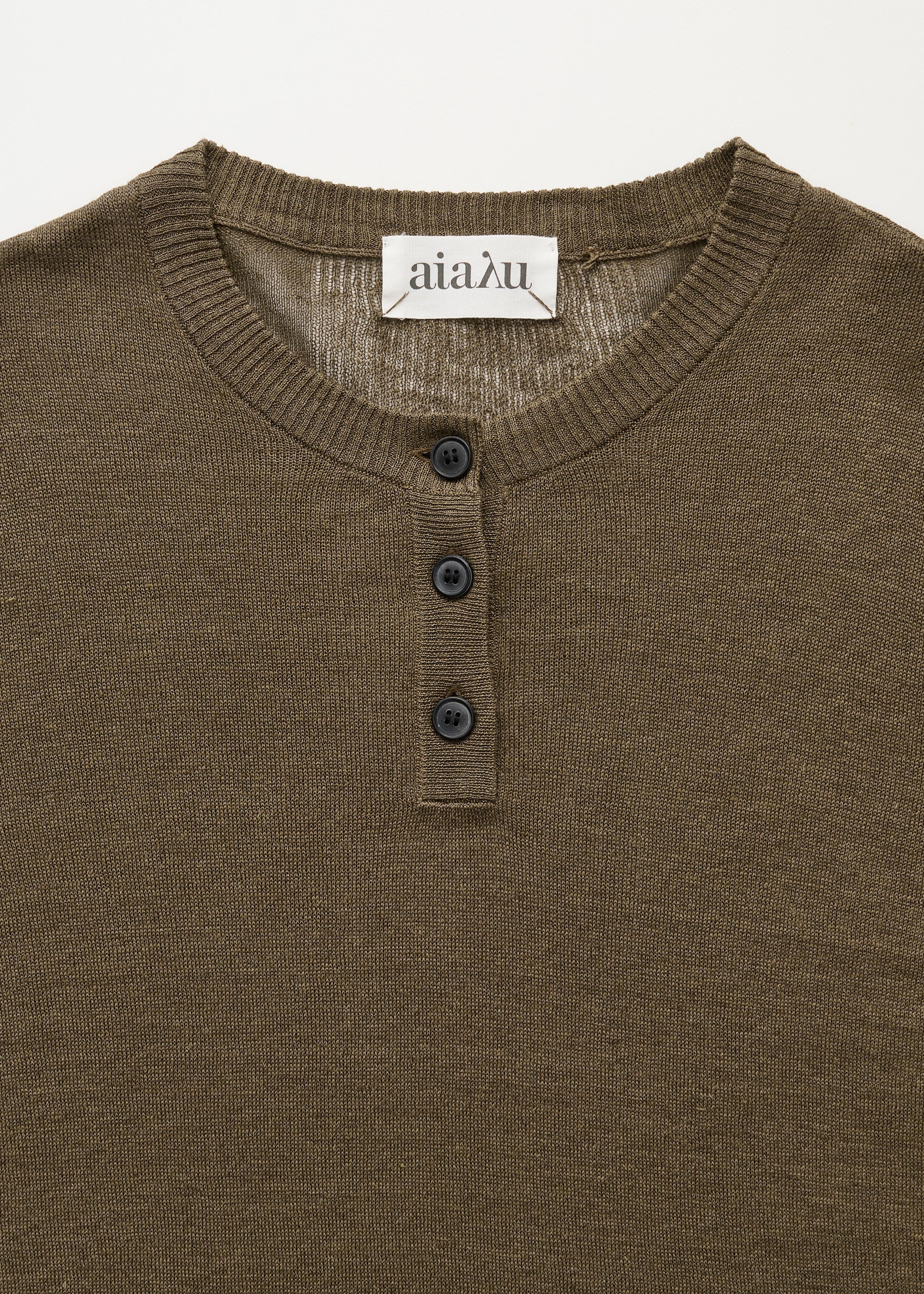 Kanika swetaer – linen | Green Wood Sweater aiayu