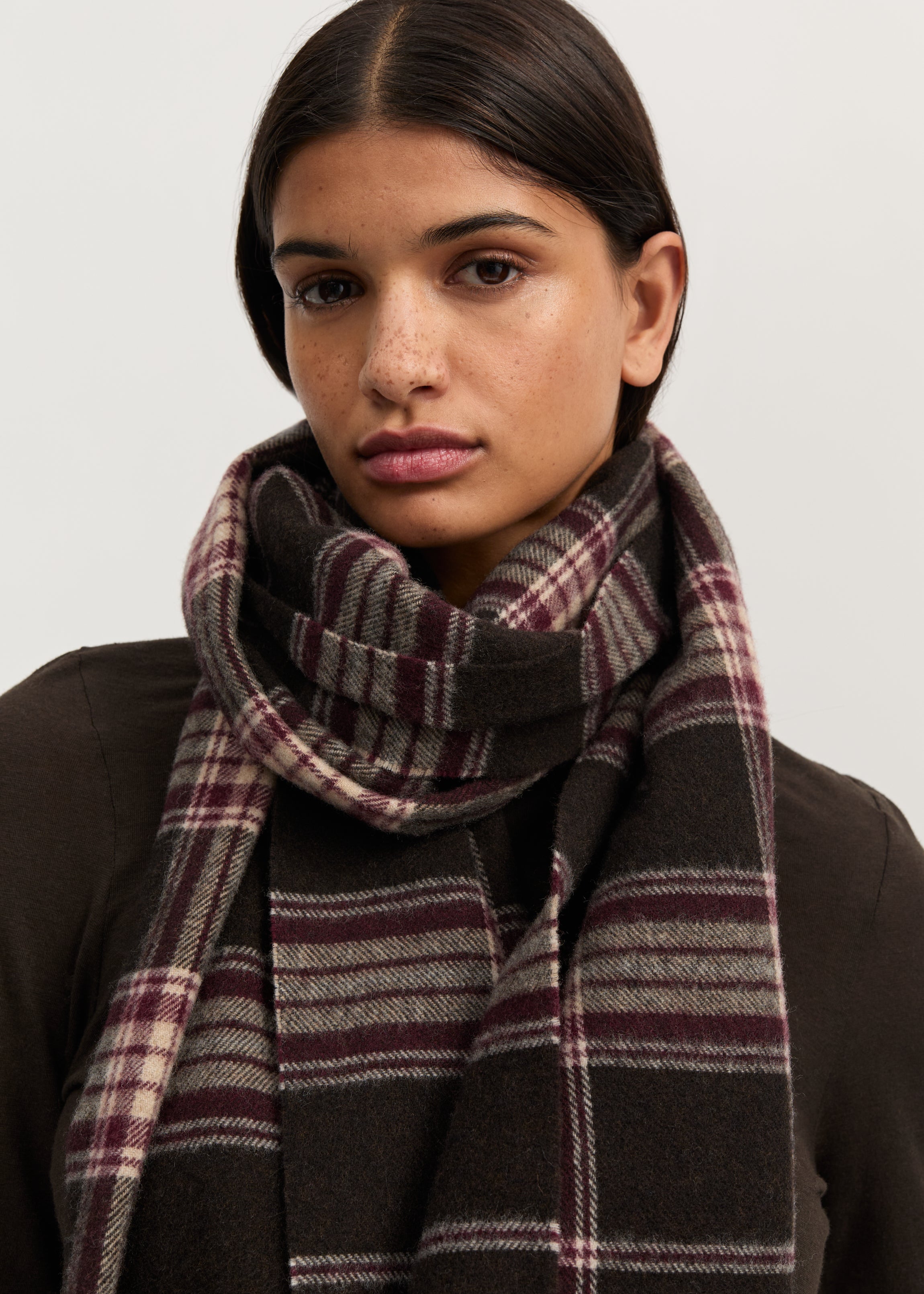 Kaya scarf – wool | Mix brown Scarf aiayu