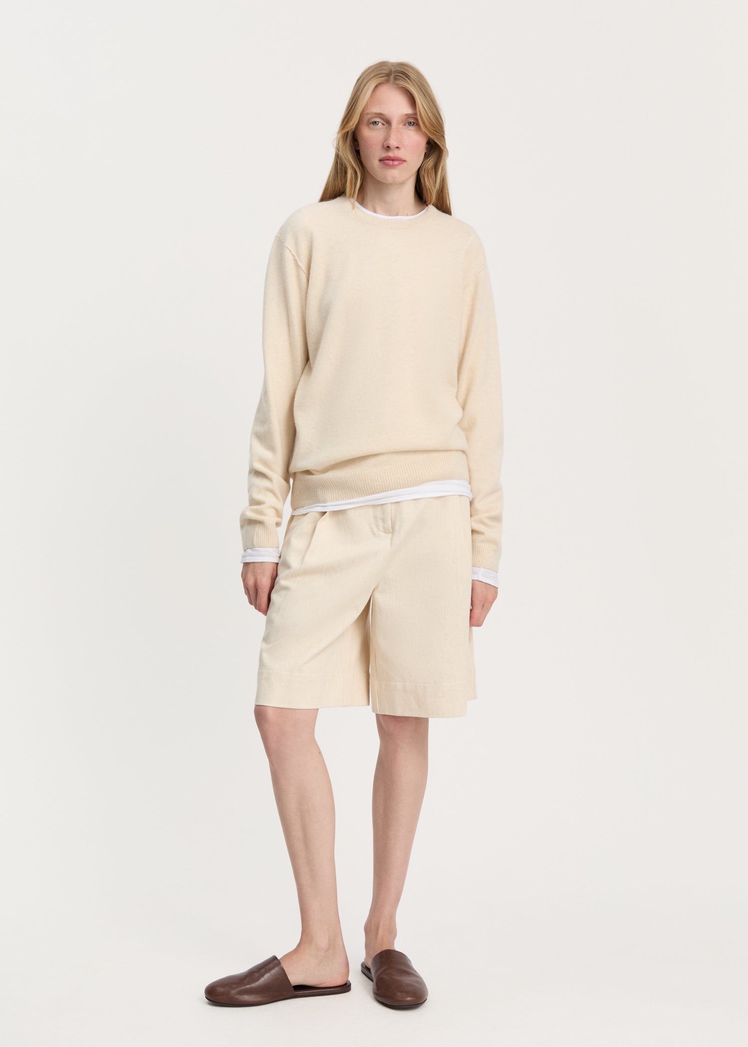 Leonardo sweater – pure cashmere | Pure Ecru Sweater aiayu
