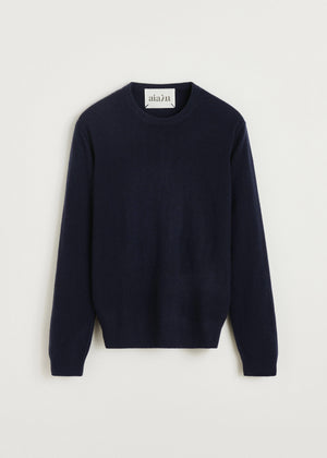 Leonardo sweater – pure cashmere | Black Blue