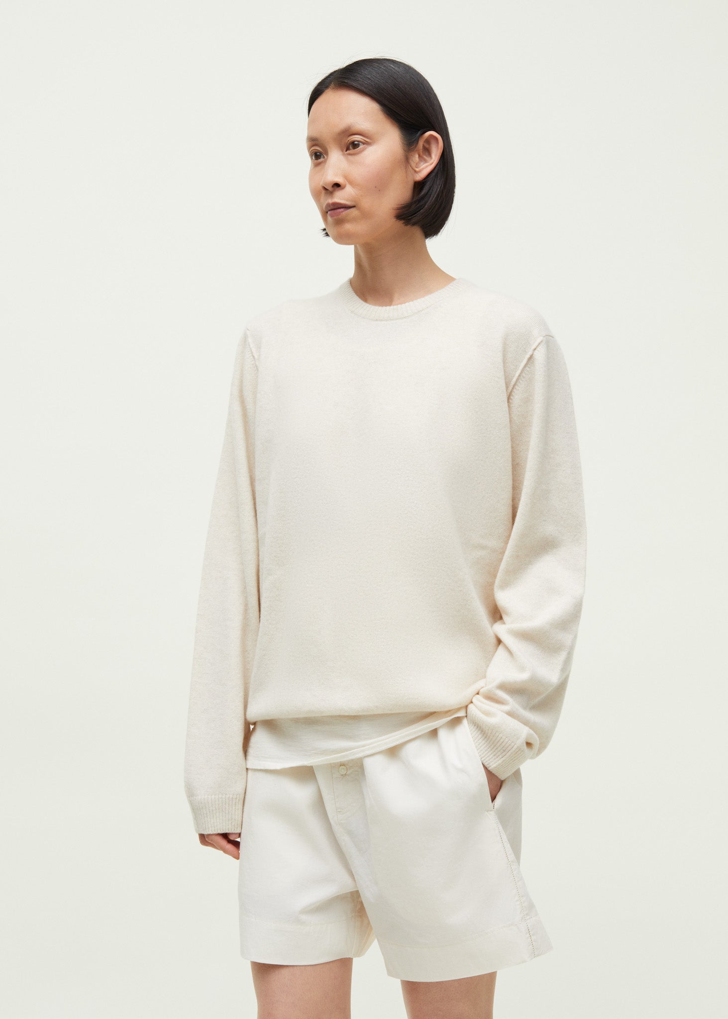 Leonardo sweater - pure cashmere | Pure Ecru