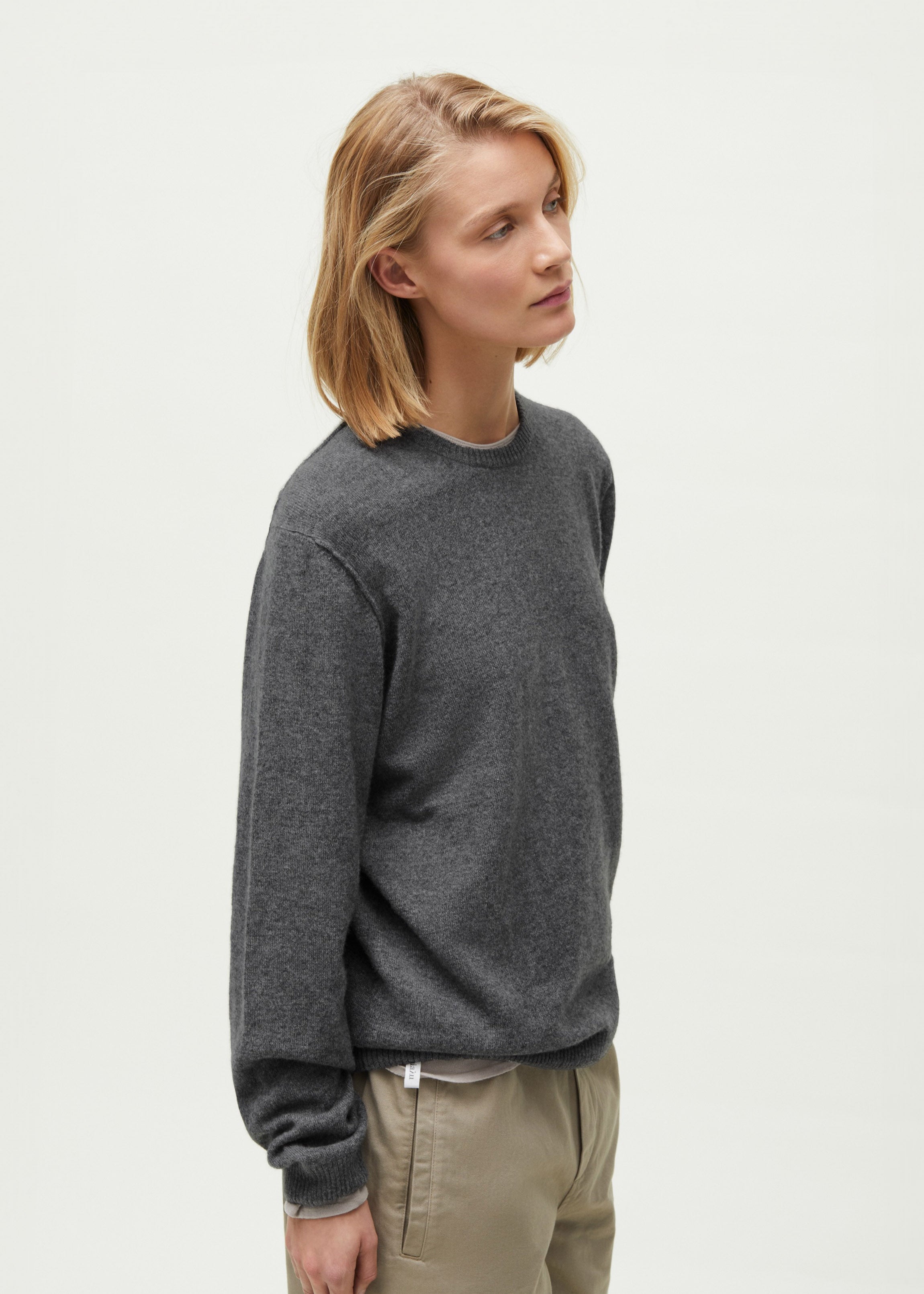 Leonardo sweater - pure cashmere | Stormy