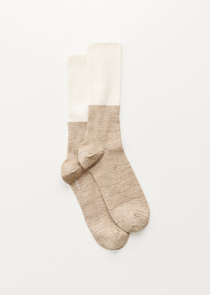 Linen rib socks | Mix Linen