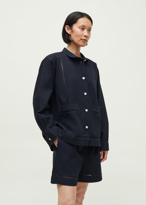 Lucie shirt waffle | Navy