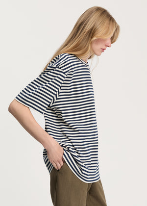 Lui circular striped tee | Mix Night T-shirt aiayu